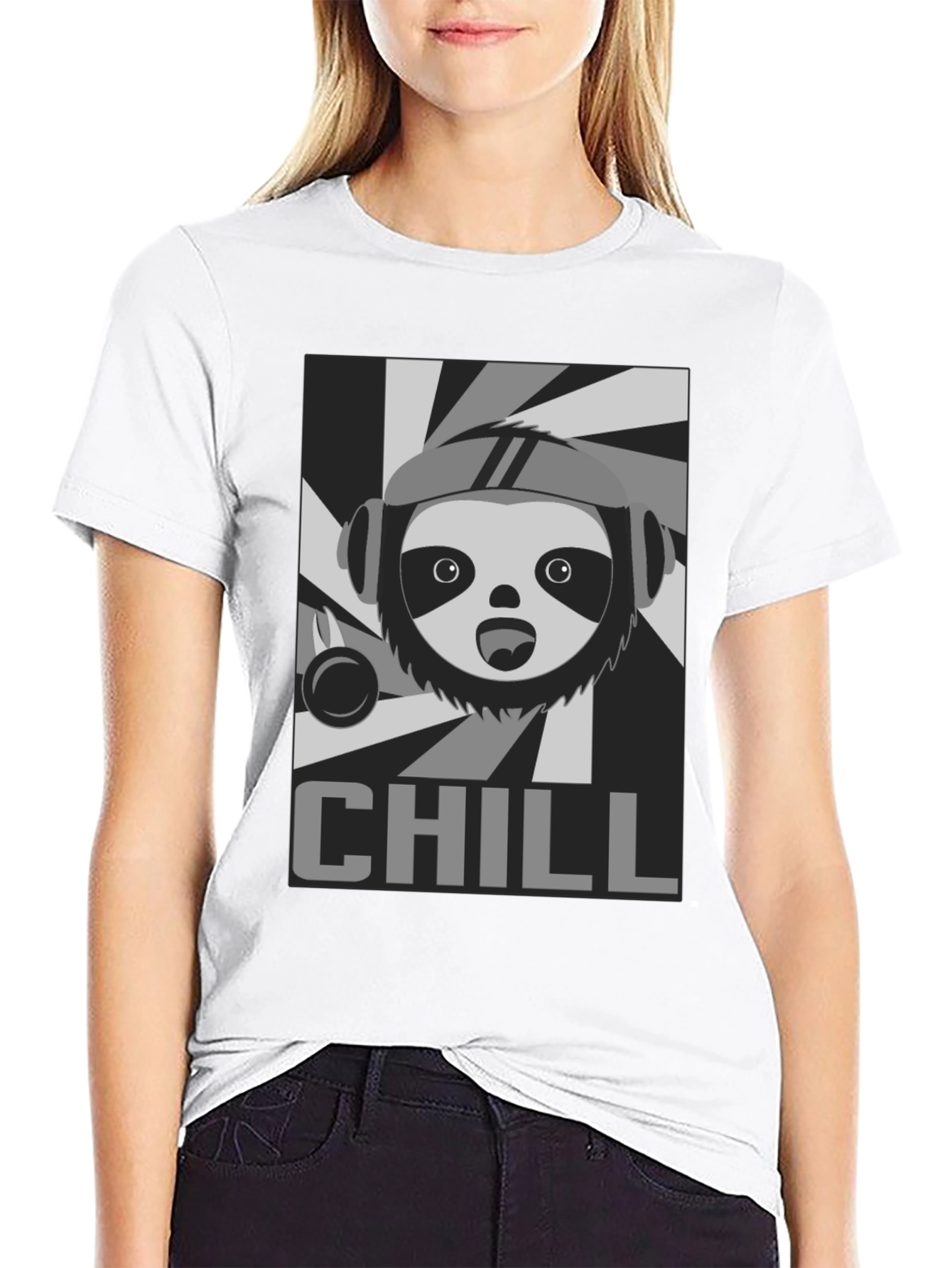 Chill Sloth Graphic T-Shirt - Relaxed Fit