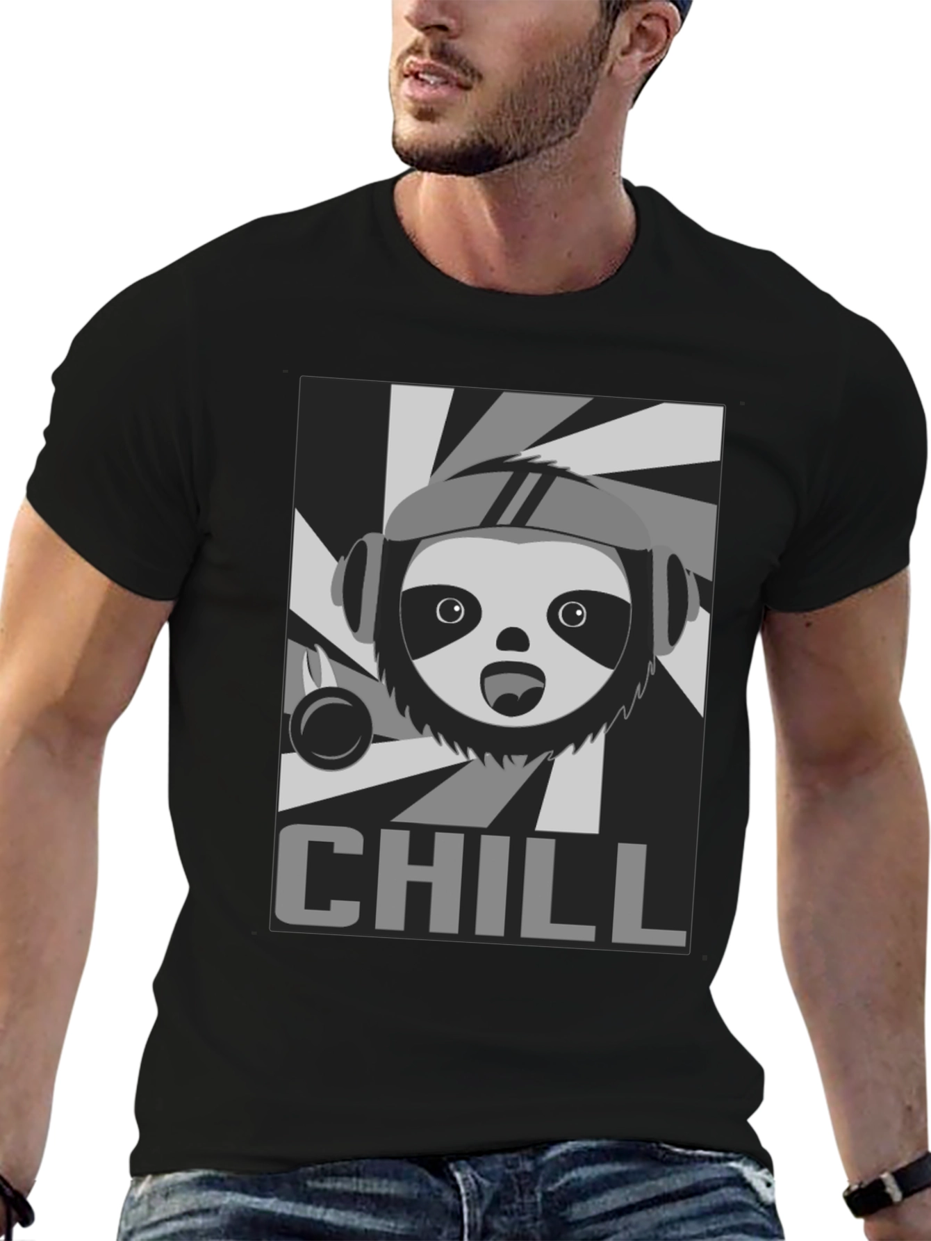 Chill Sloth Graphic T-Shirt - Relaxed Fit
