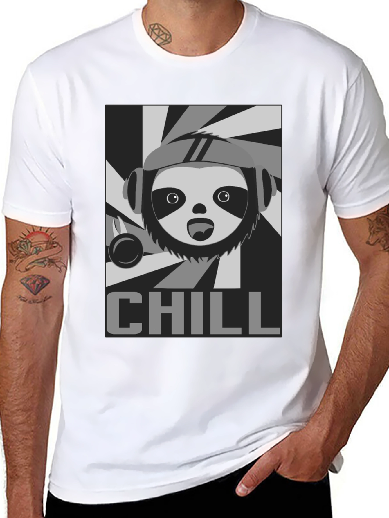 Chill Sloth Graphic T-Shirt - Relaxed Fit