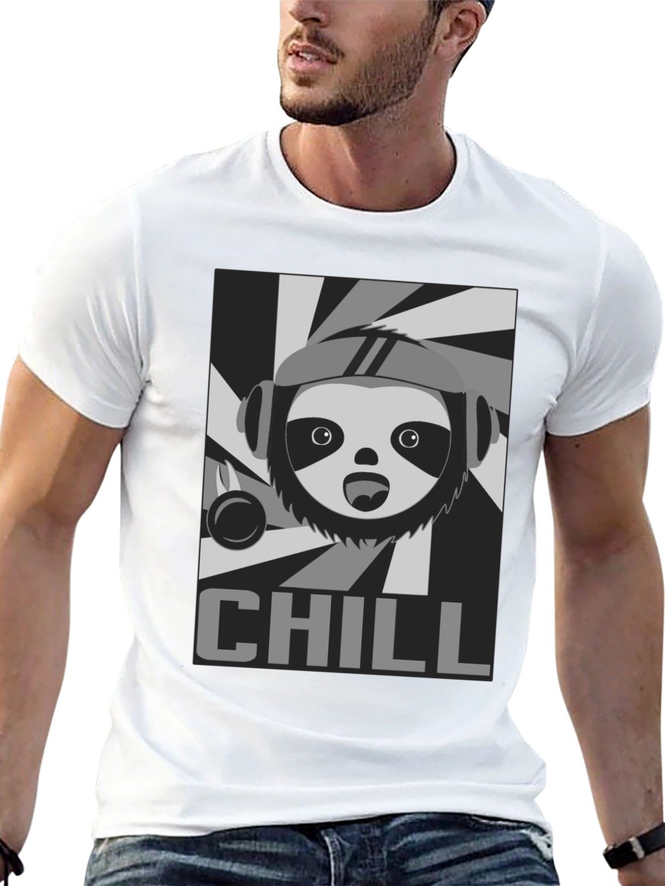 Chill Sloth Graphic T-Shirt - Relaxed Fit
