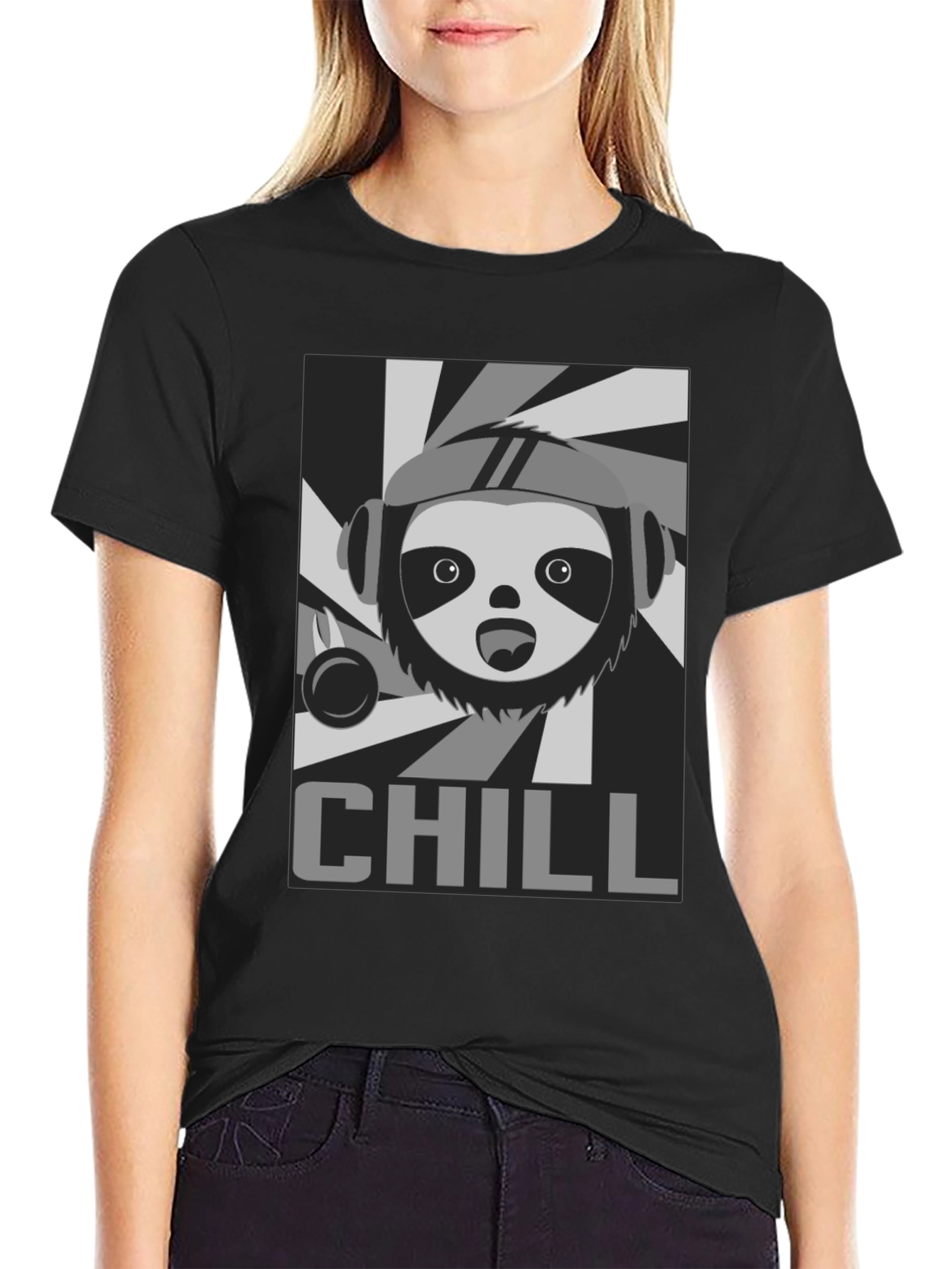 Chill Sloth Graphic T-Shirt - Relaxed Fit