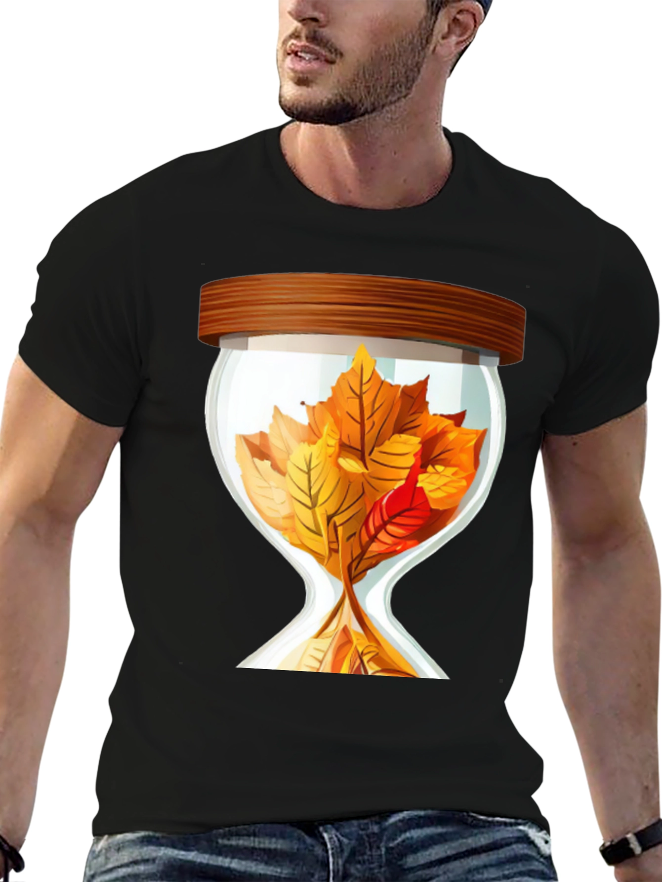 Autumn Leaf Hourglass Graphic Tee