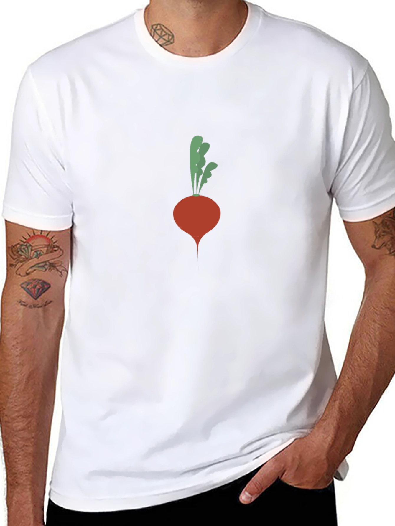 Radish Graphic Tee - Black Cotton Blend