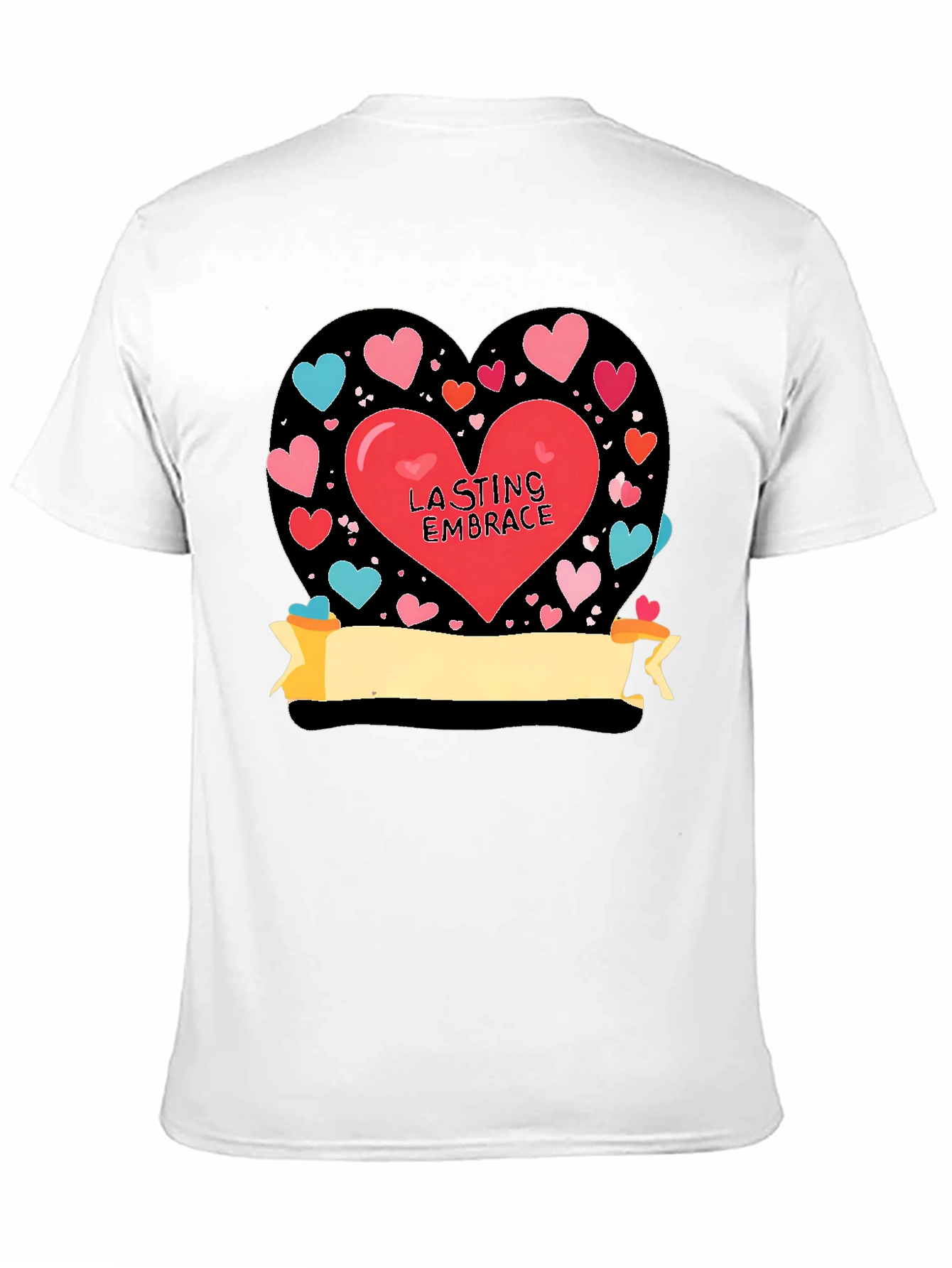 Lasting Embrace Heart Graphic Tee - Black