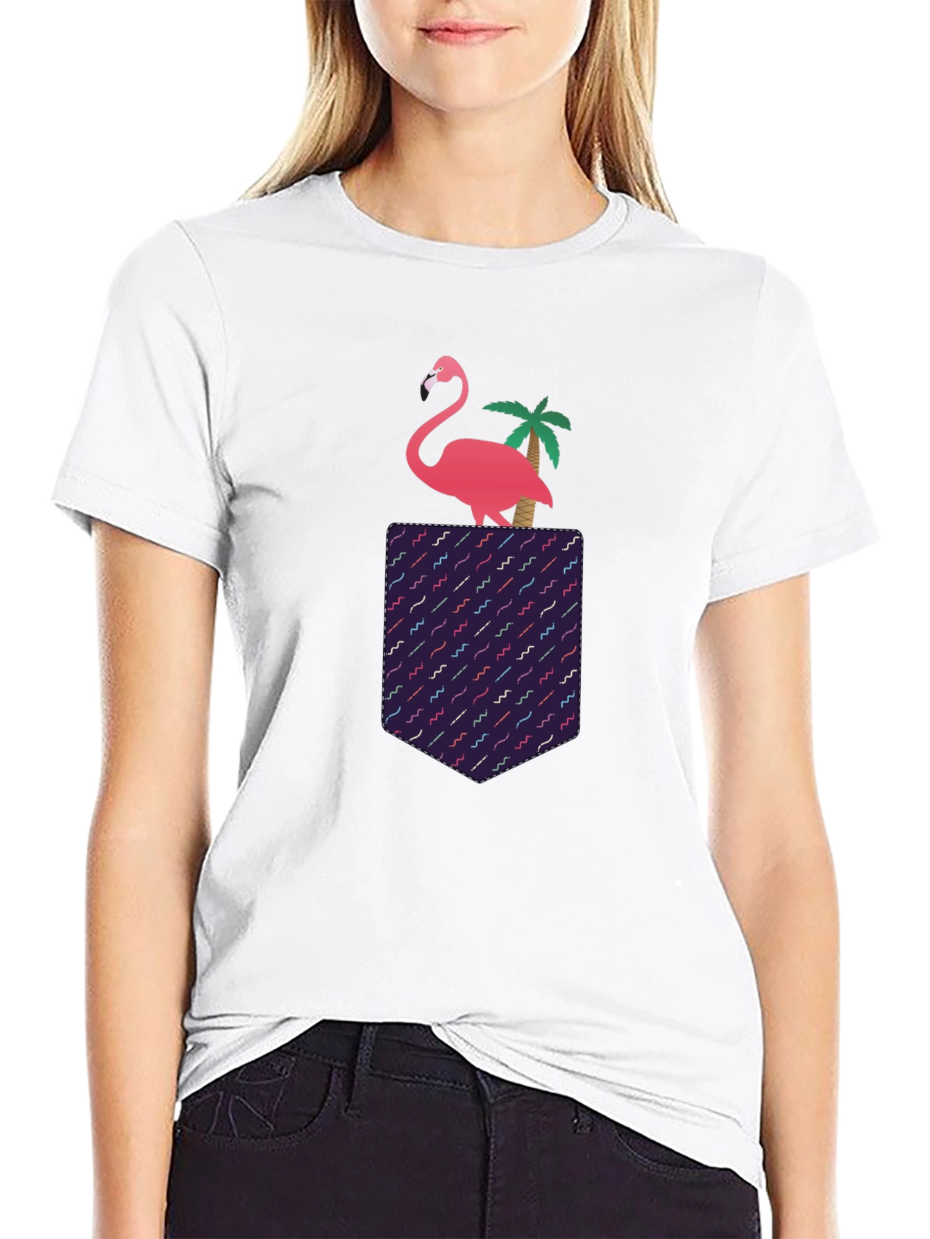 Flamingo Pocket T-Shirt