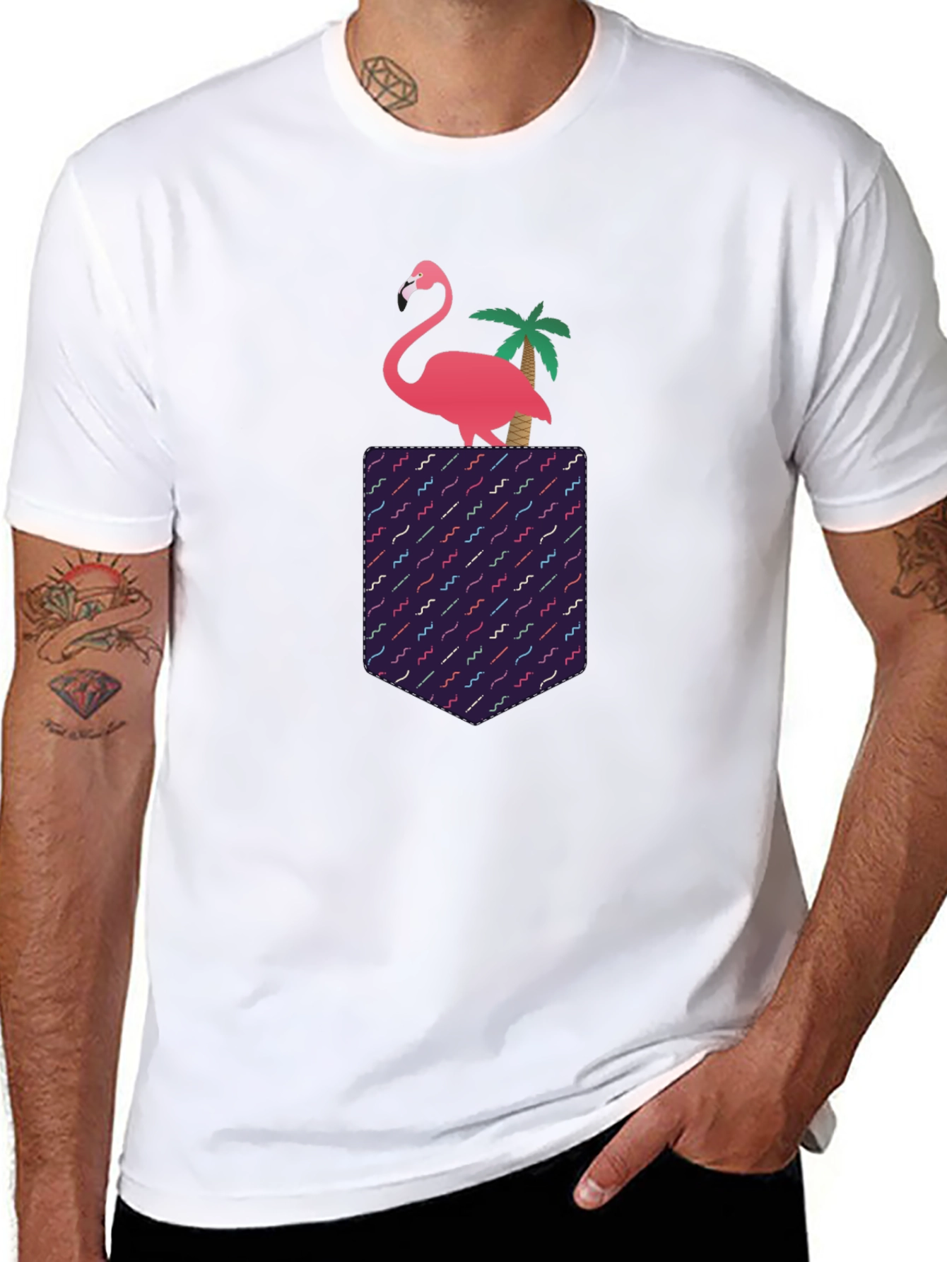Flamingo Pocket T-Shirt