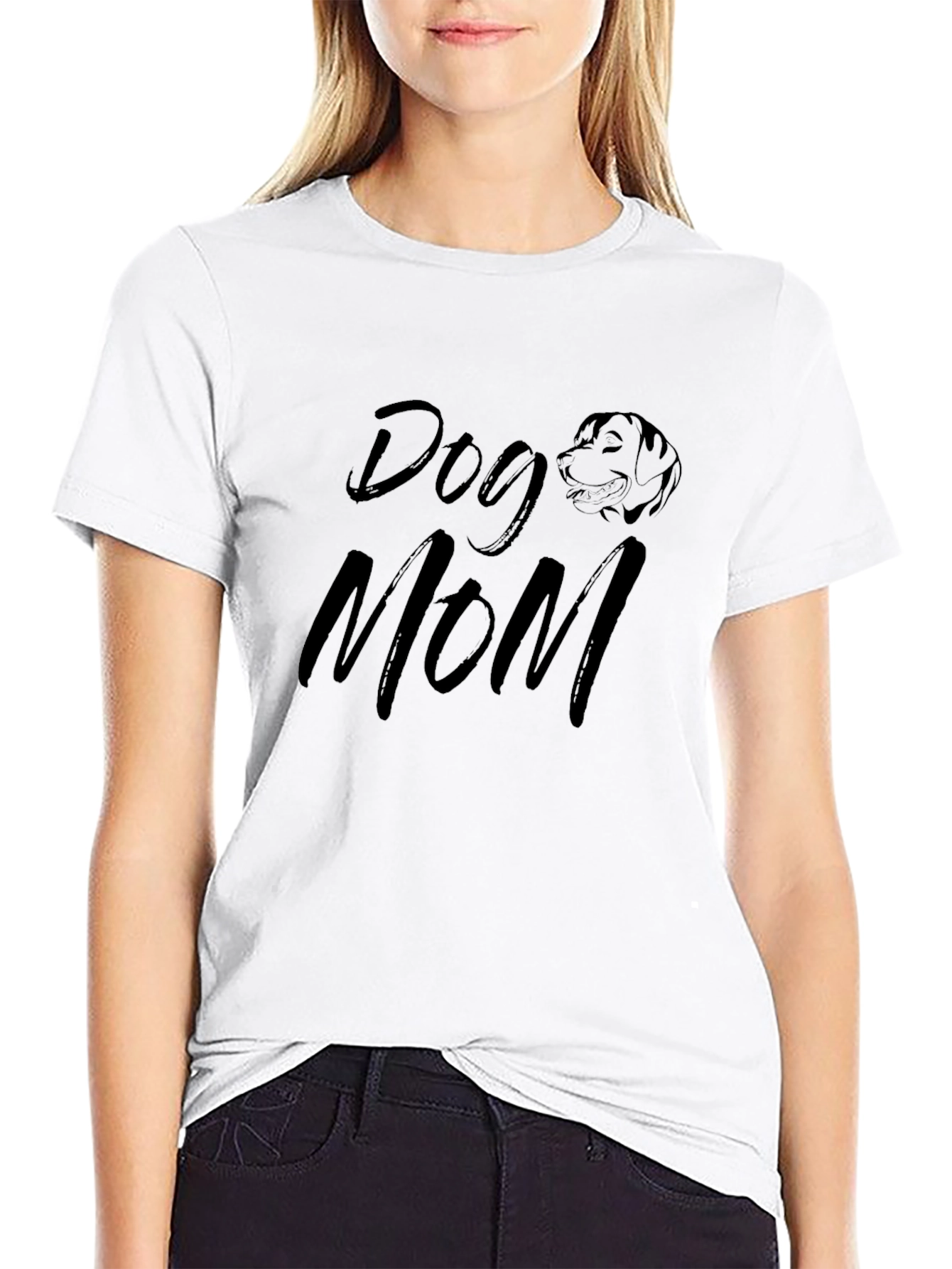 Dog Mom T-Shirt - Black Graphic Tee