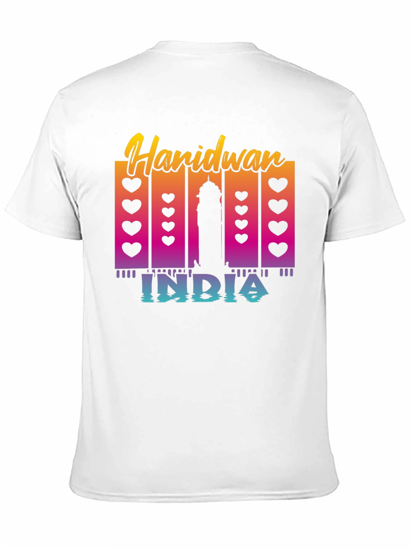 Haridwan India T-Shirt: Heart & Silhouette Design