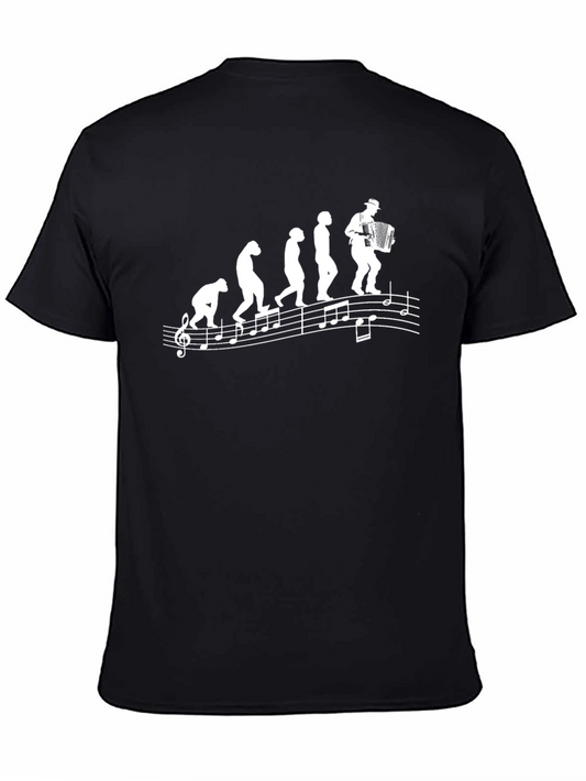 Accordion Evolution T-Shirt - Musical Humor