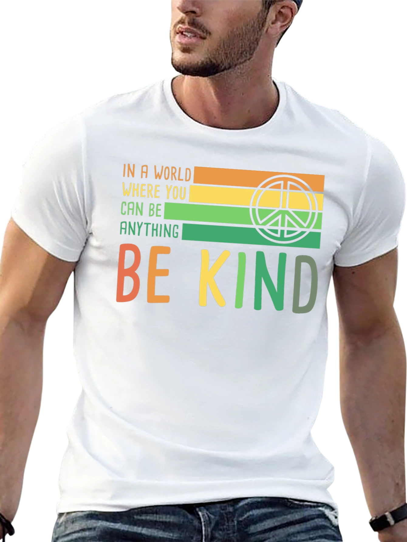 Be Kind T-Shirt: Retro Peace Design