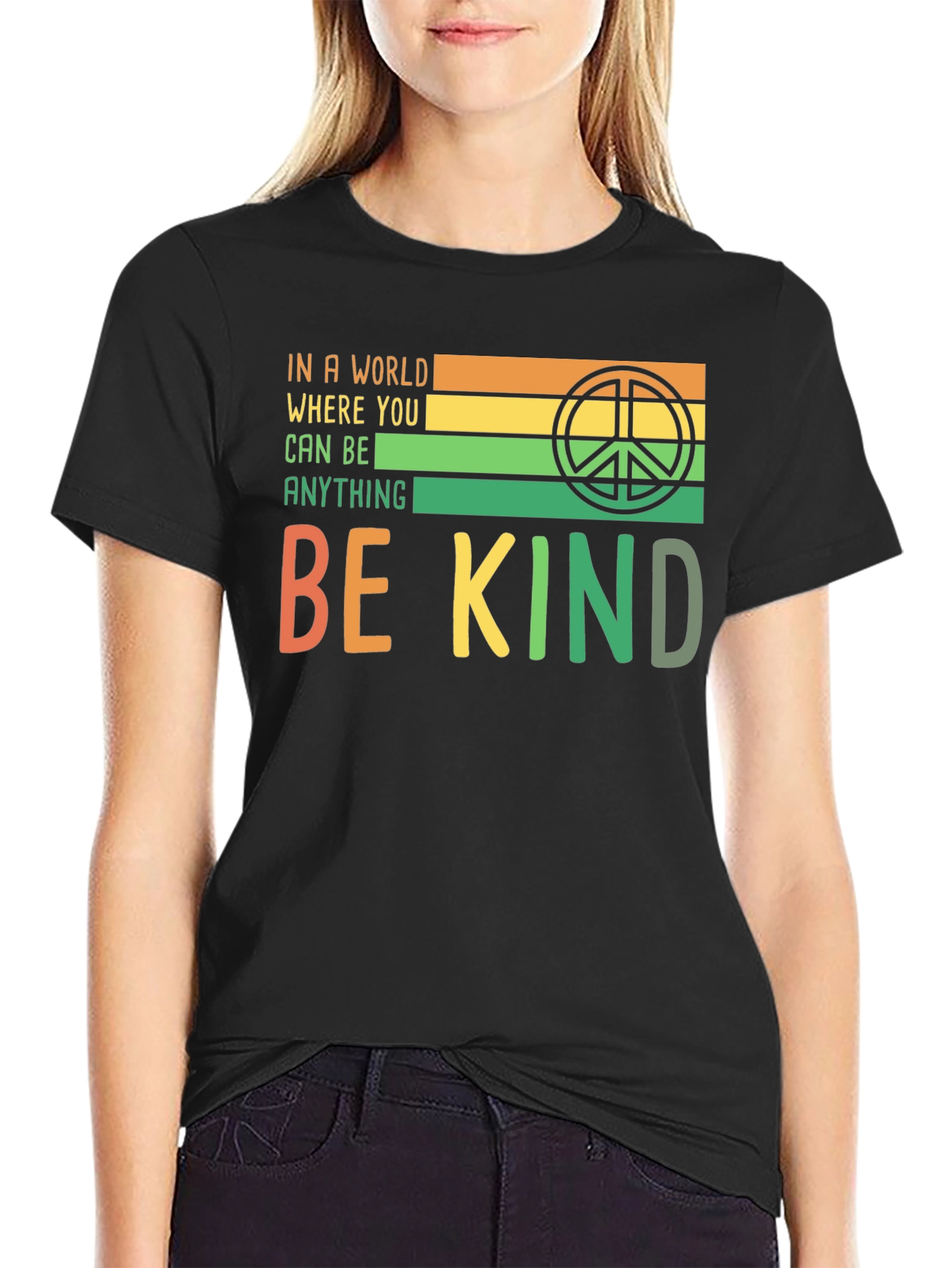 Be Kind T-Shirt: Retro Peace Design