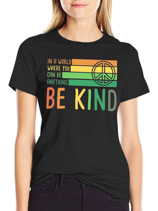 Be Kind T-Shirt: Retro Peace Design