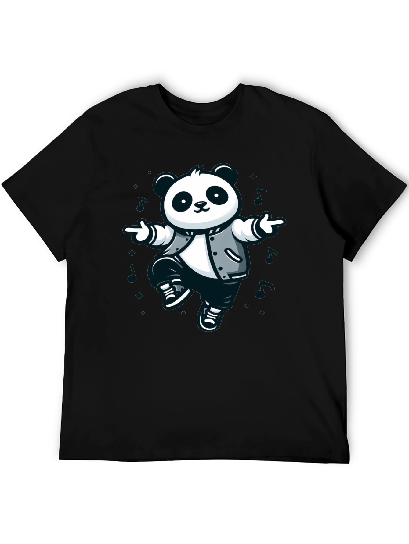 Cool Panda Graphic T-Shirt - Black
