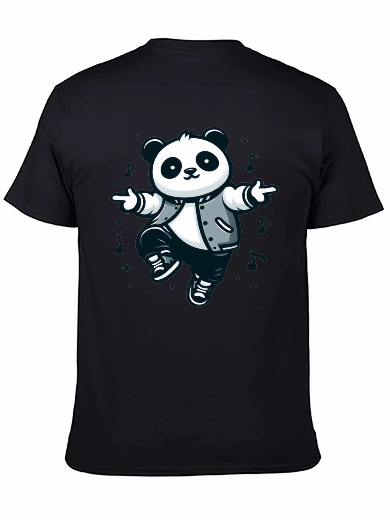 Cool Panda Graphic T-Shirt - Black