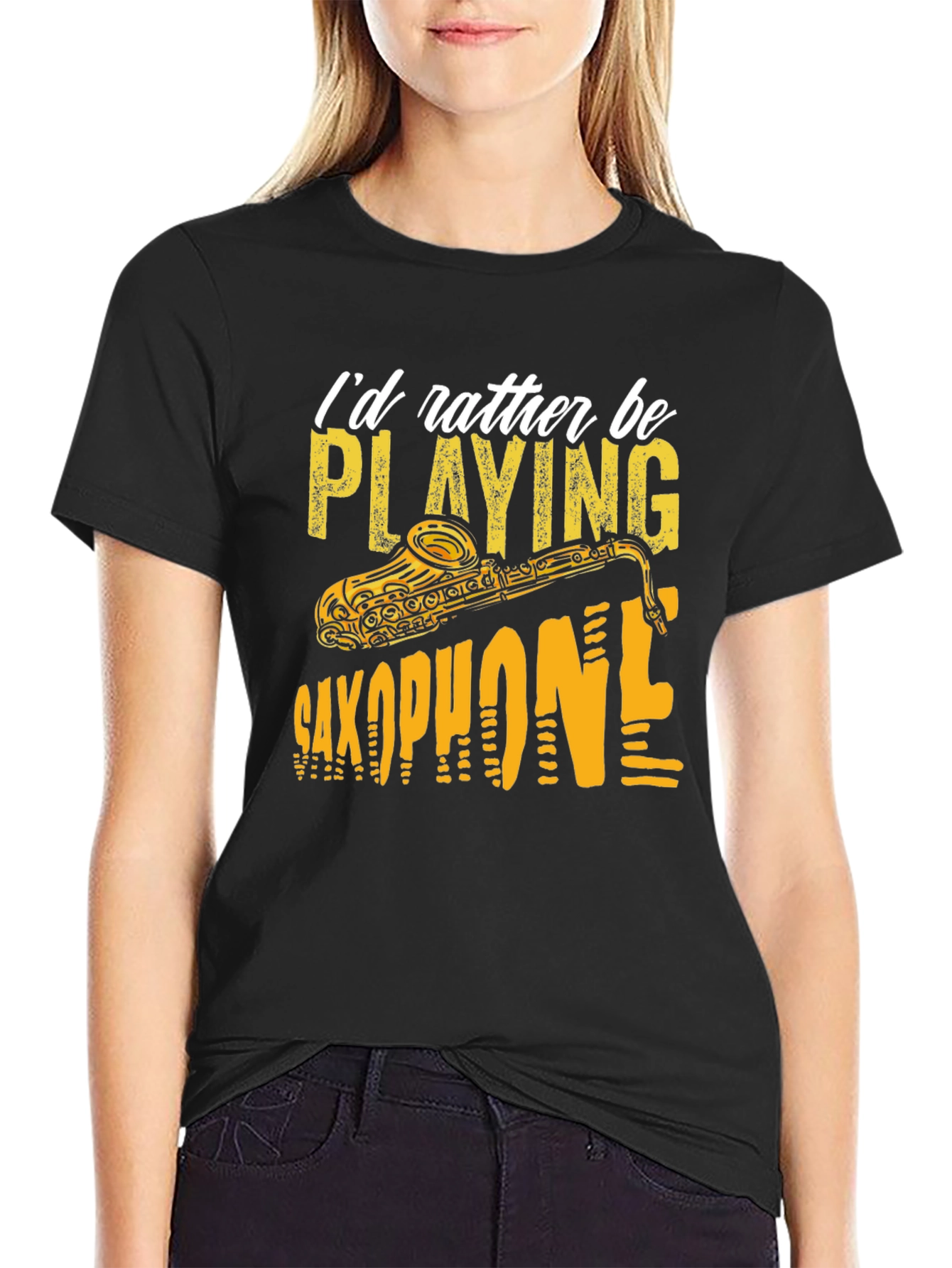 Saxophone Player T-Shirt: Id Rather Be Playing