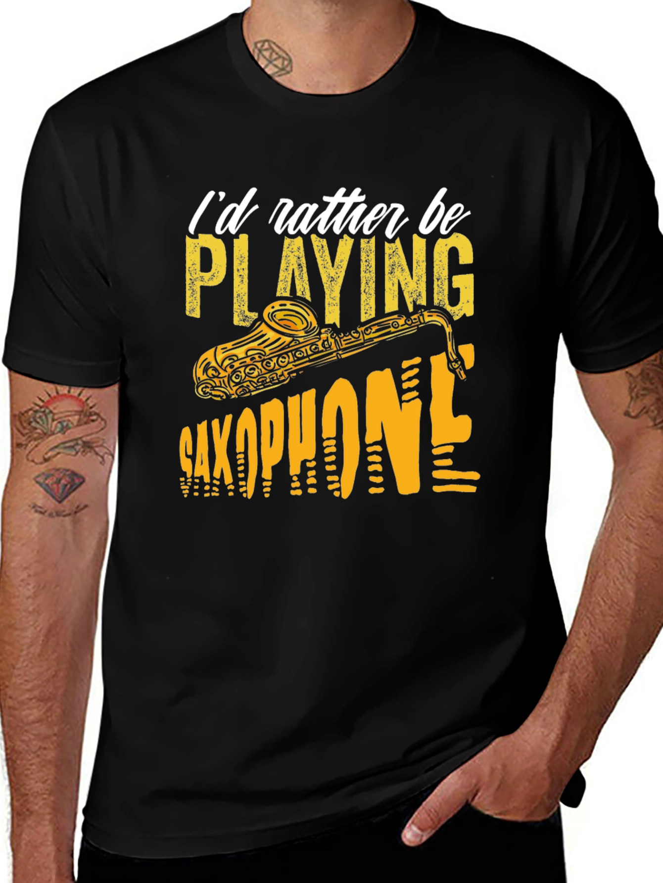 Saxophone Player T-Shirt: Id Rather Be Playing
