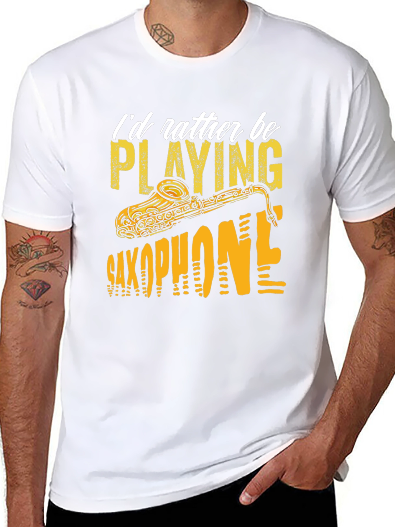 Saxophone Player T-Shirt: Id Rather Be Playing