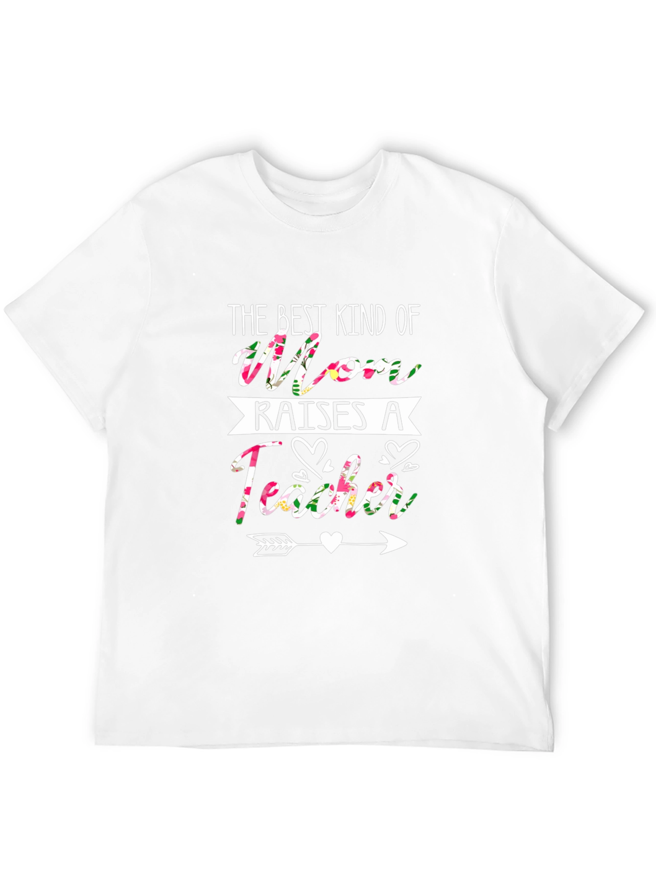 Floral Mom Raises a Teacher T-Shirt