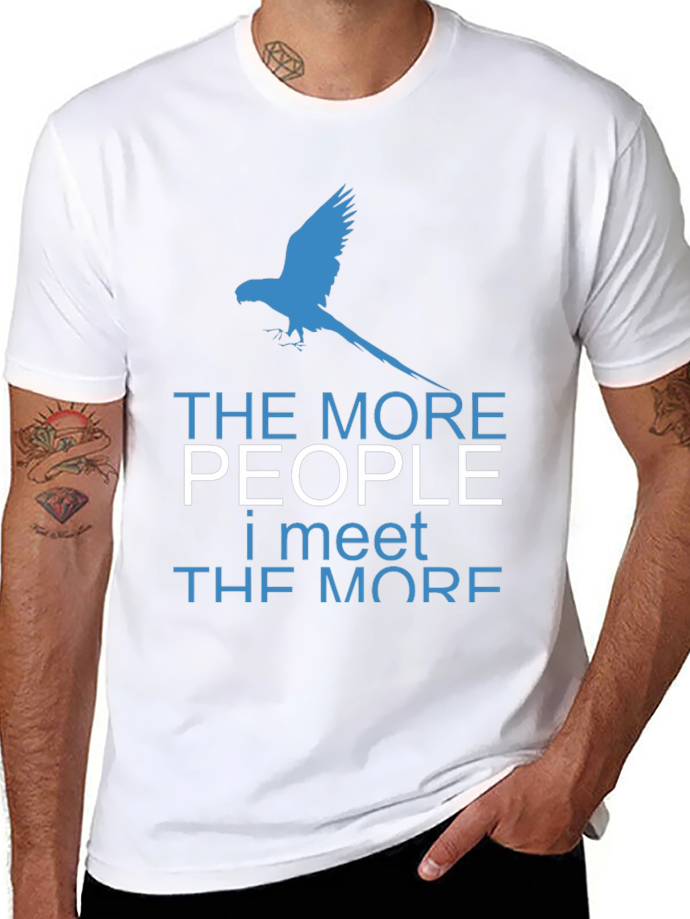 The More People I Meet Parrot T-Shirt