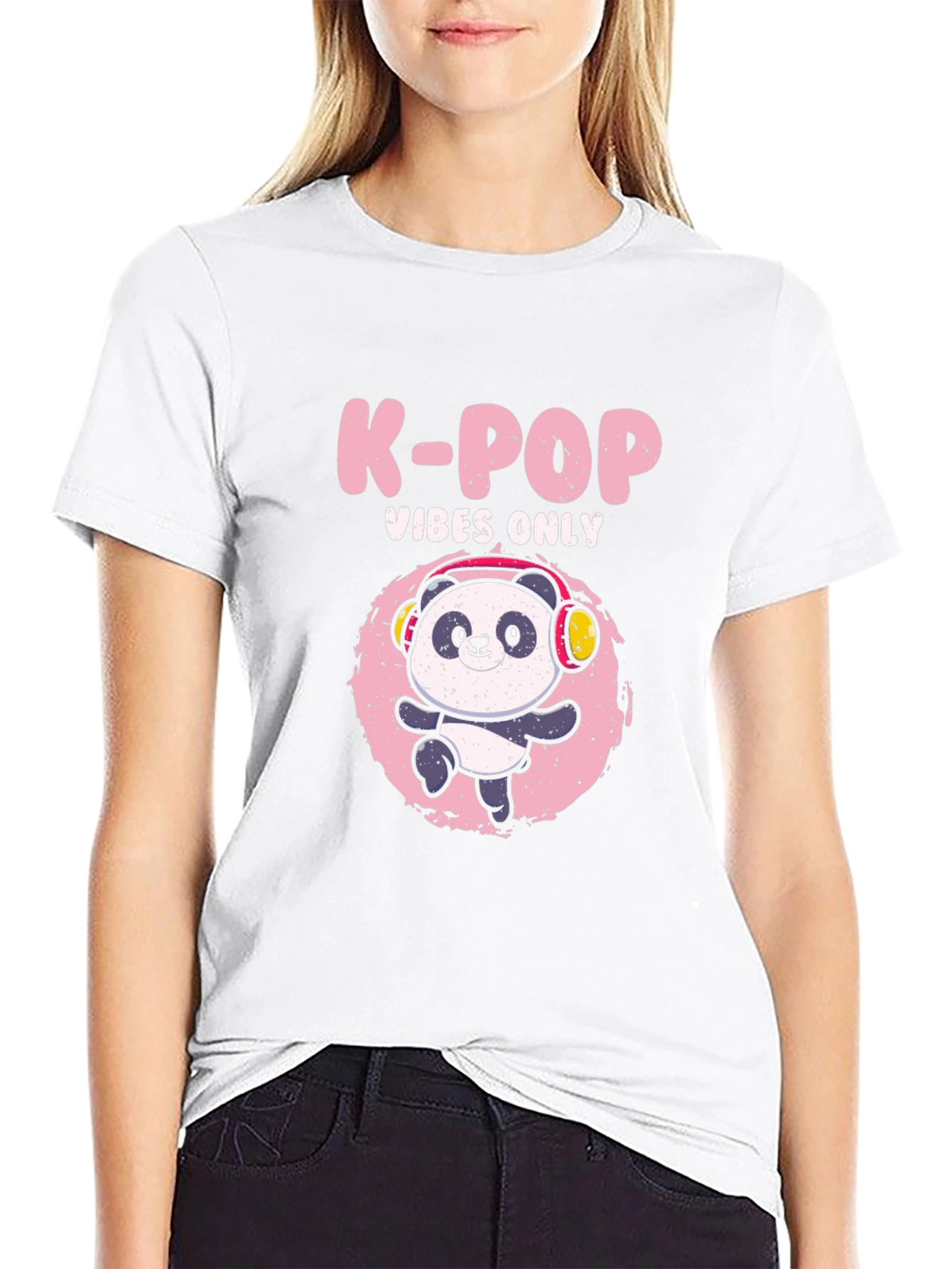 K-Pop Vibes Only Panda T-Shirt