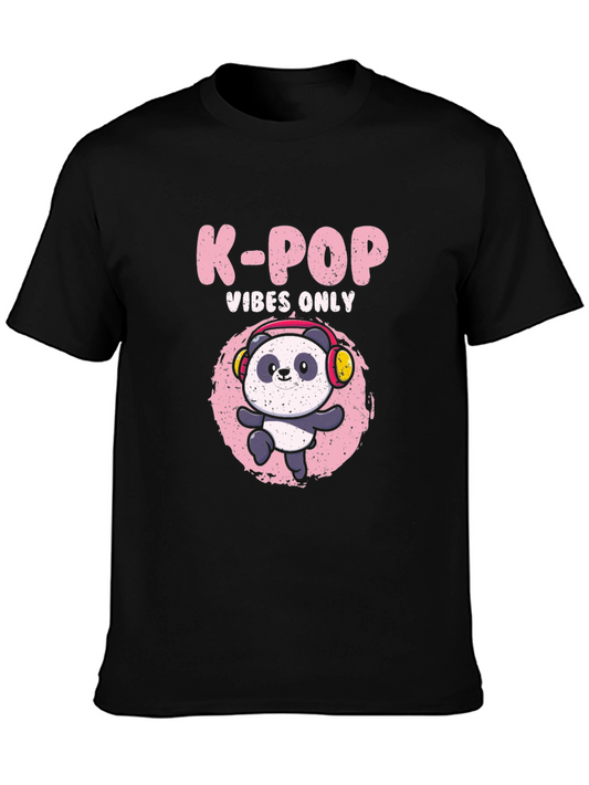 K-Pop Vibes Only Panda T-Shirt