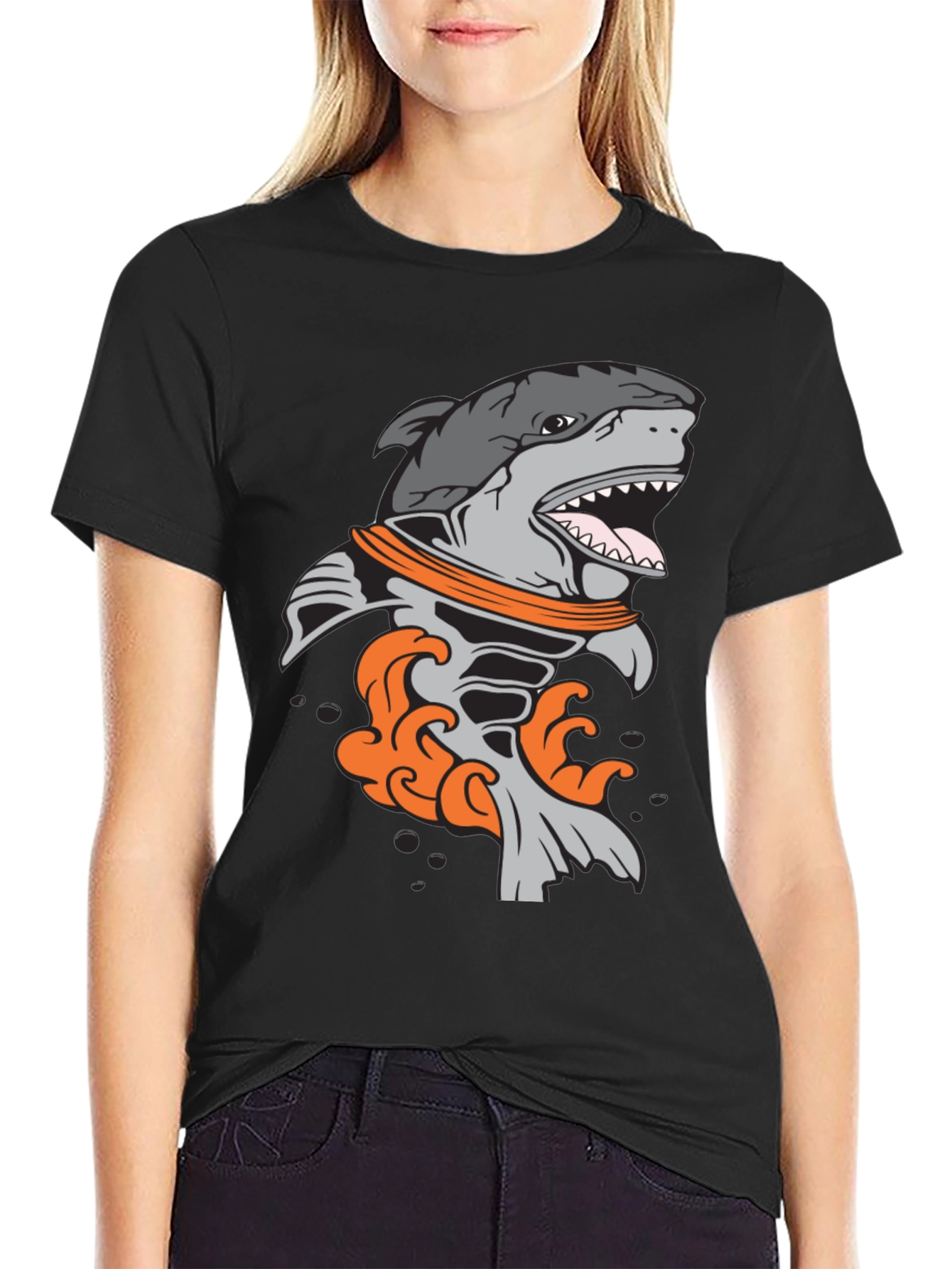 Shark Astronaut Graphic T-Shirt - Unique Design