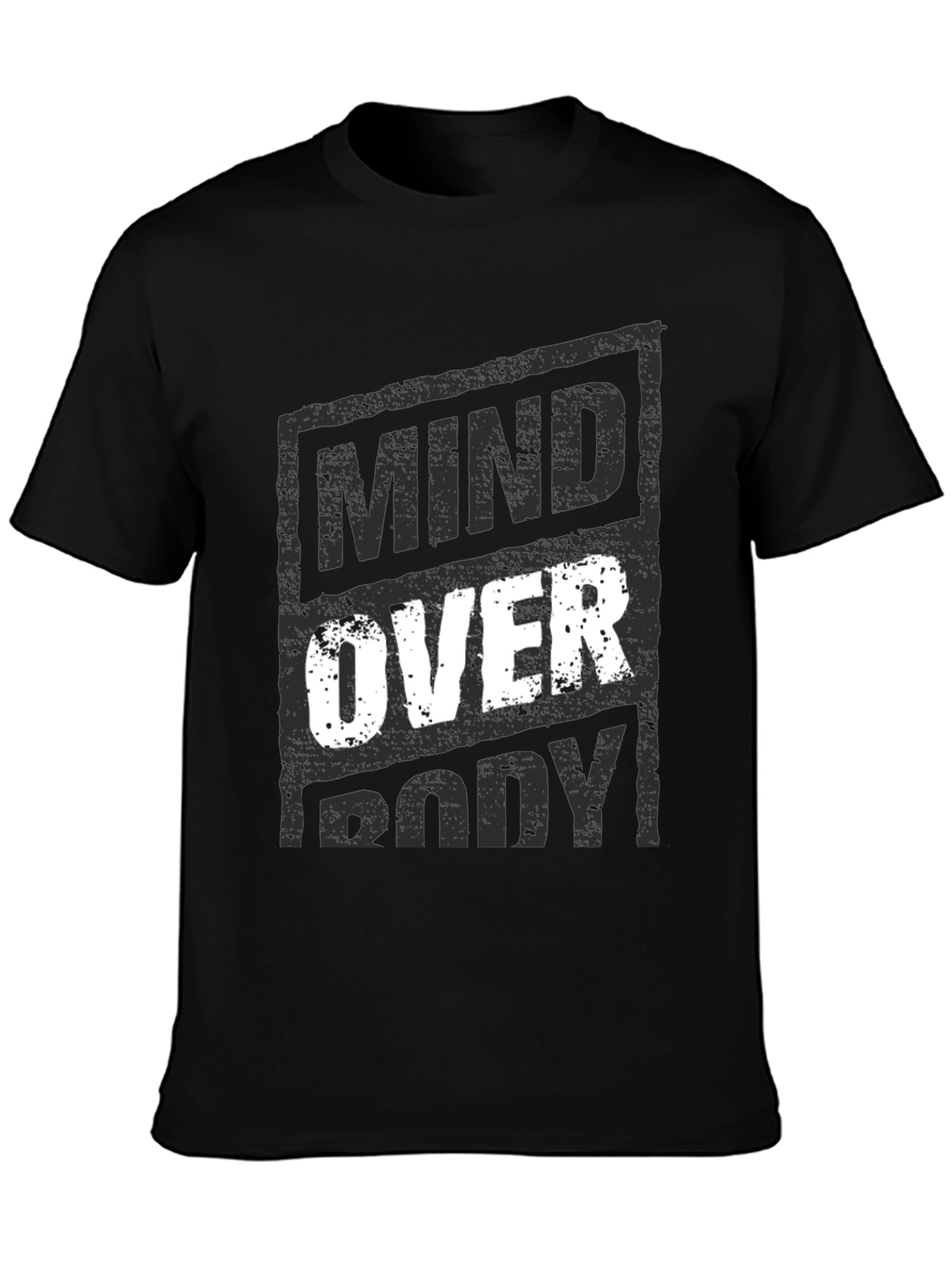Mind Over Body Graphic T-Shirt - Motivational Design