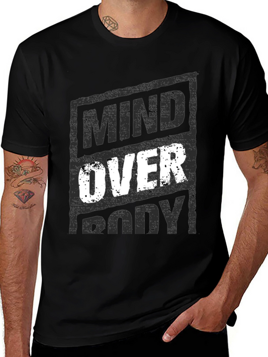 Mind Over Body Graphic T-Shirt - Motivational Design