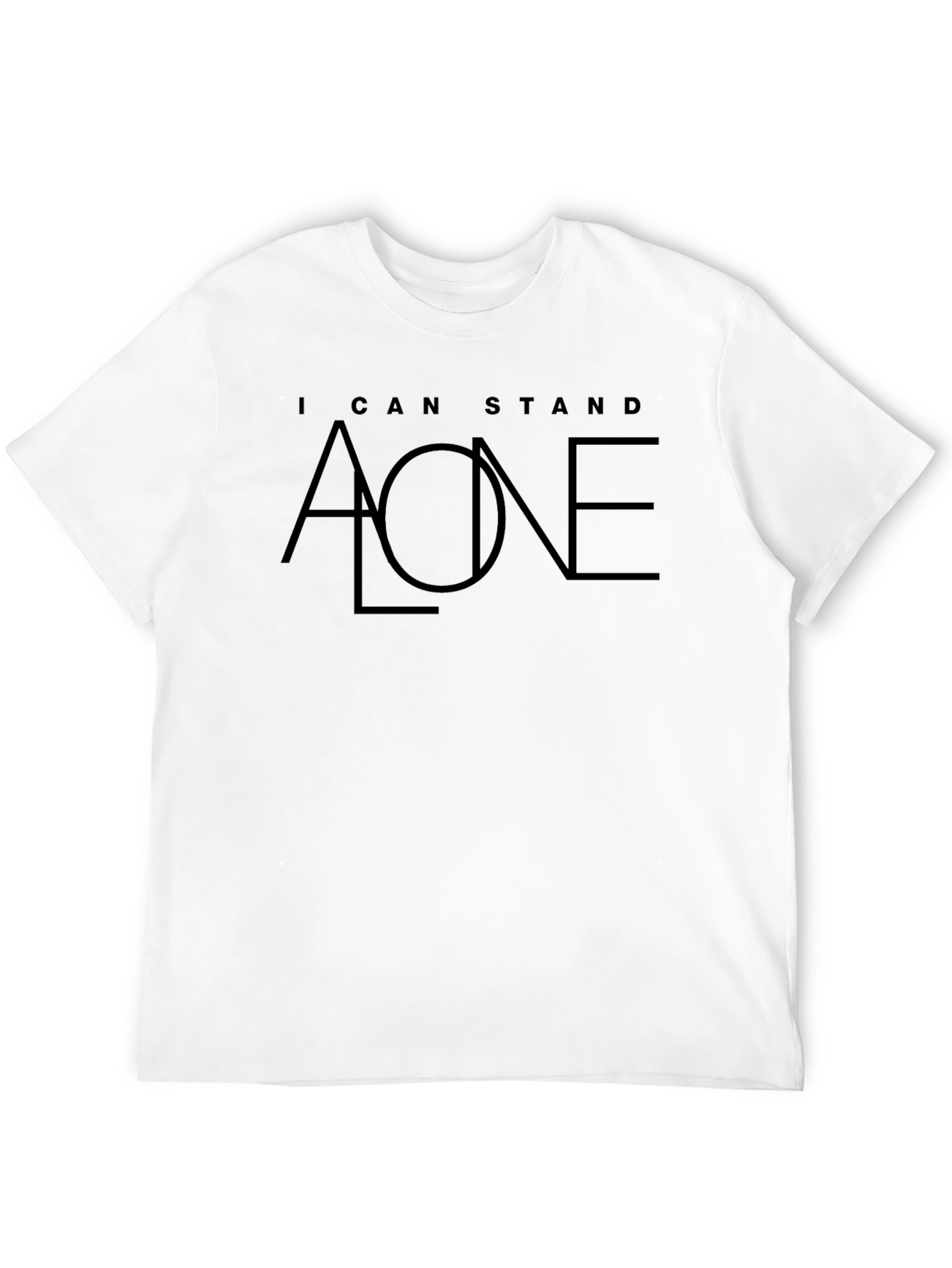 I Can Stand Alone Graphic Black T-Shirt