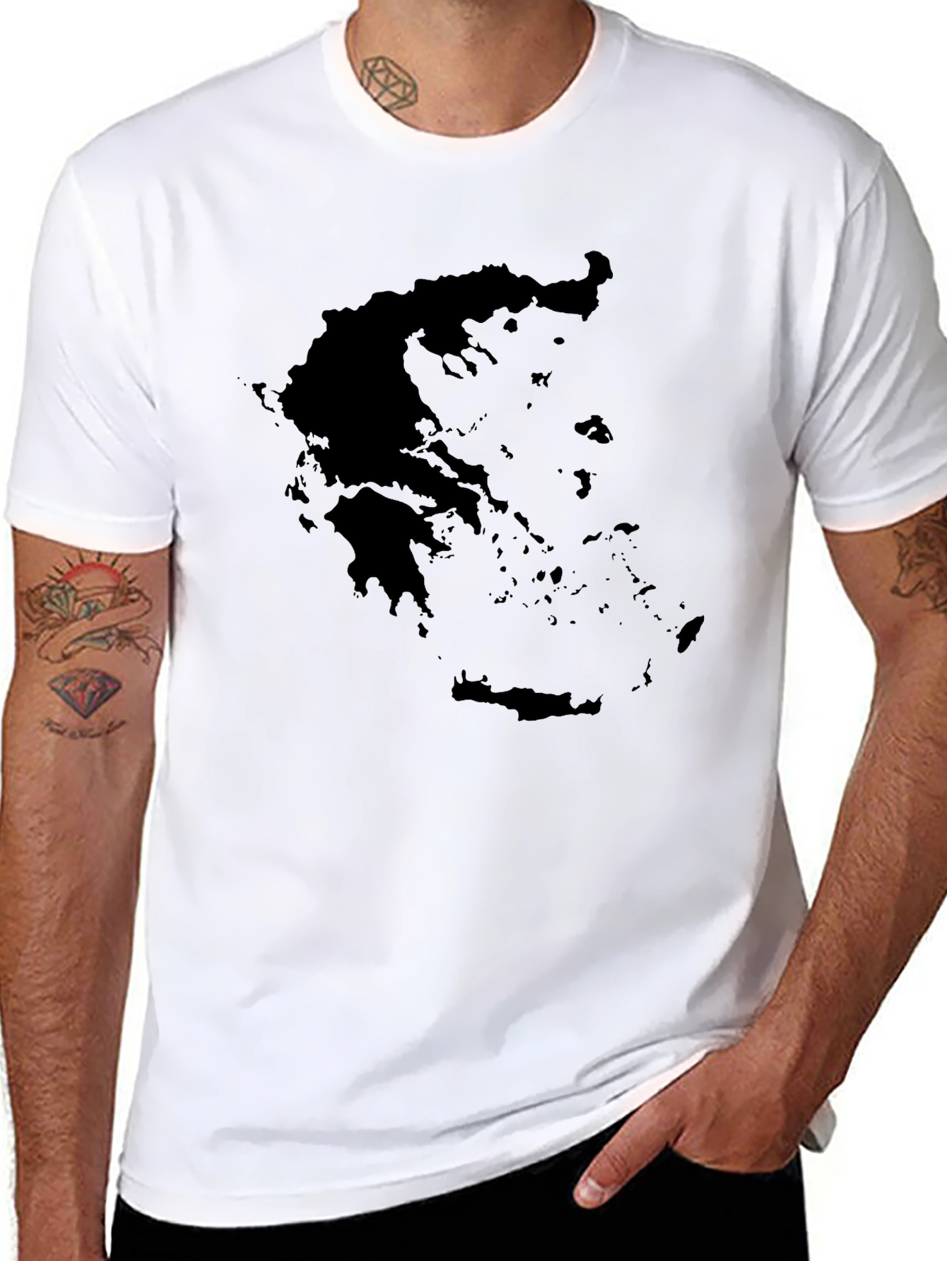 Greece Map Graphic T-Shirt