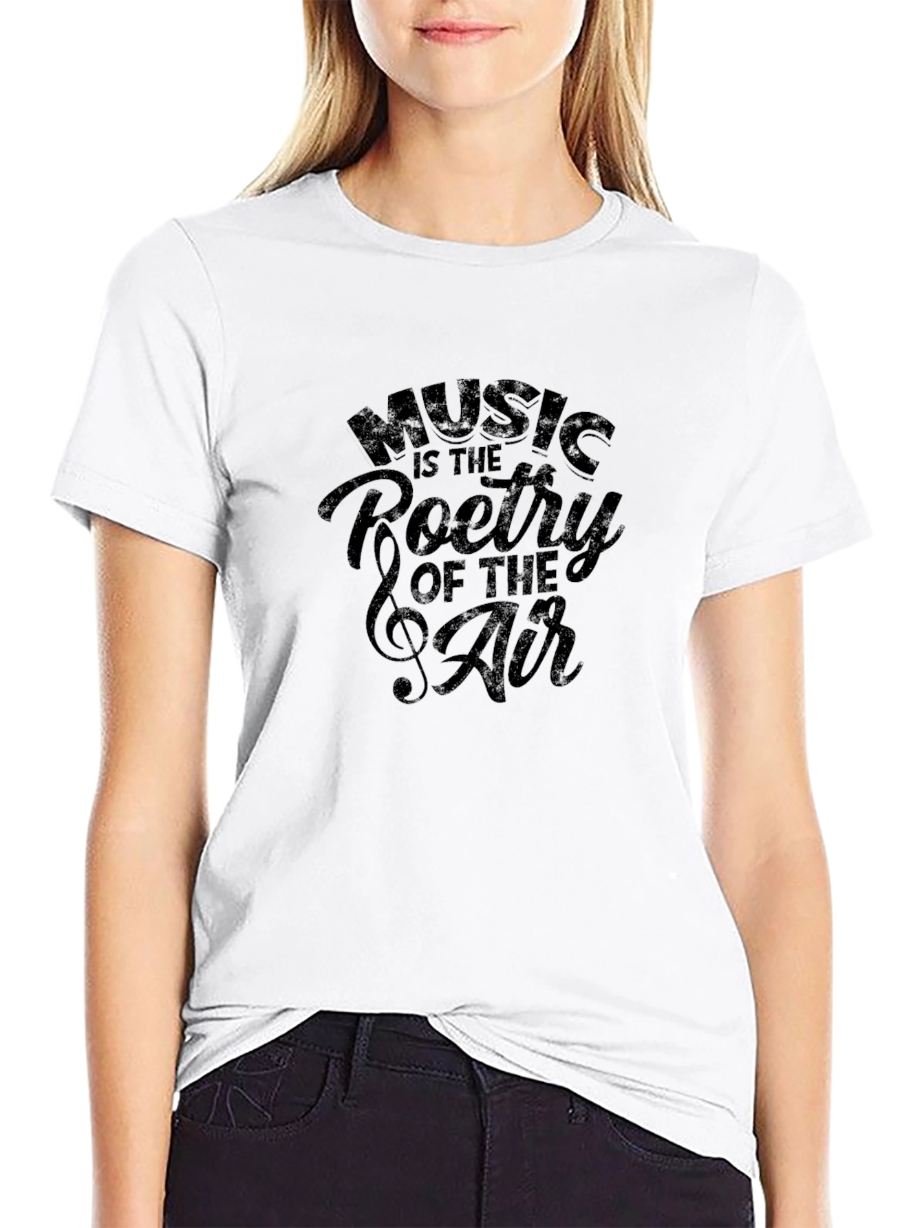 Music is The Poetry of the Air Black T-Shirt