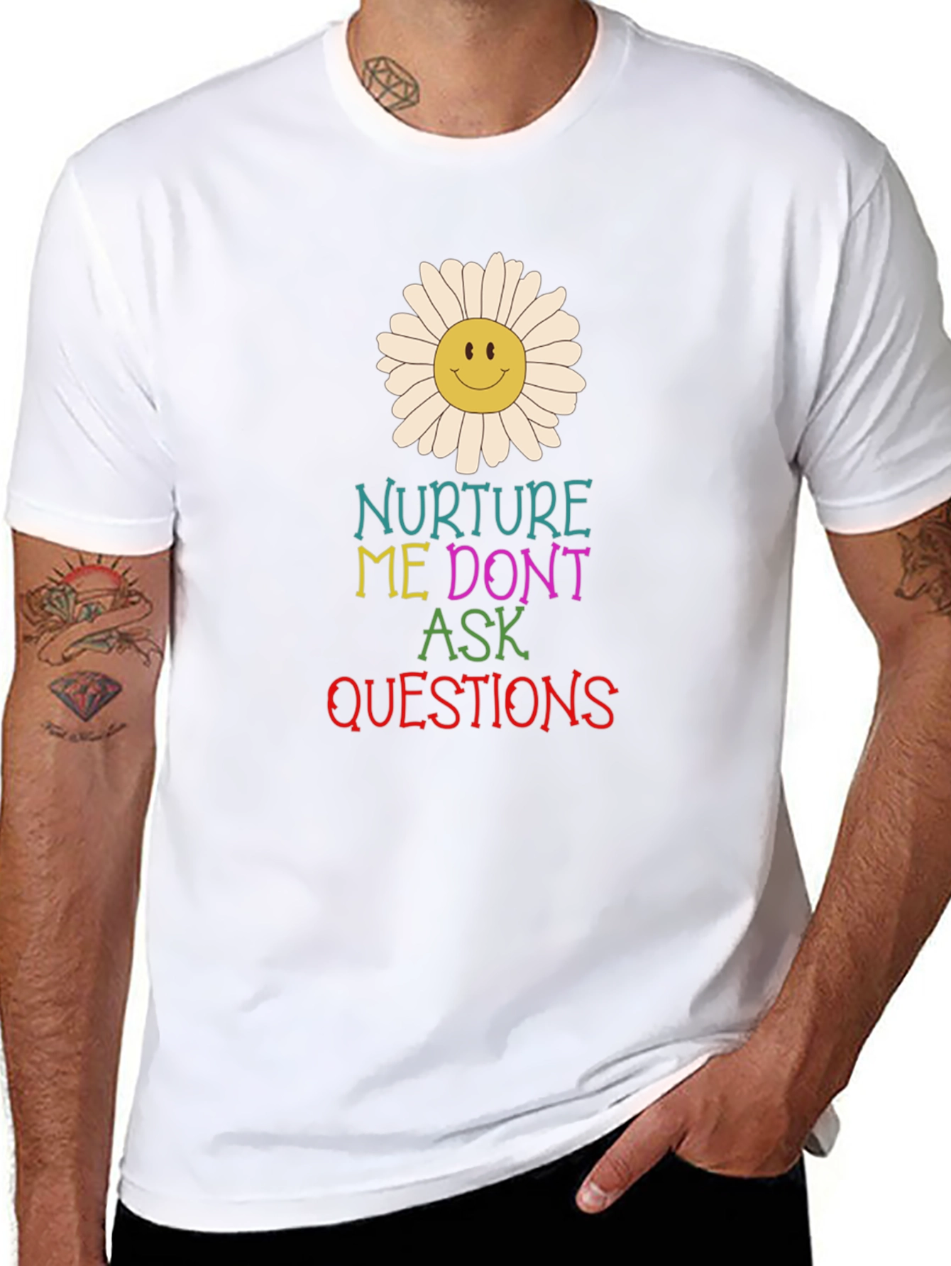 Nurture Me Graphic Tee - Black Cotton T-Shirt