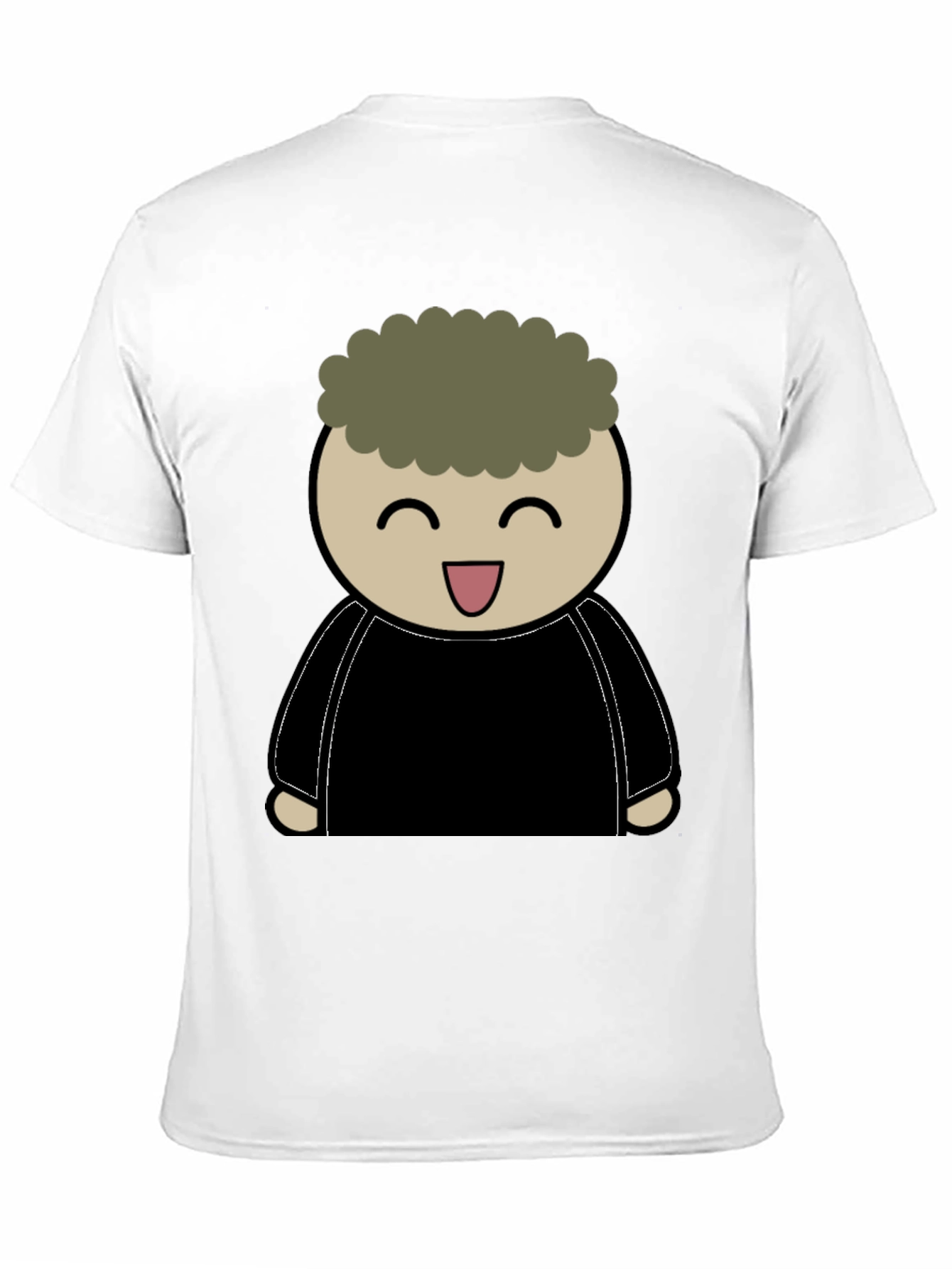 Cartoon Character Graphic Print Black T-Shirt