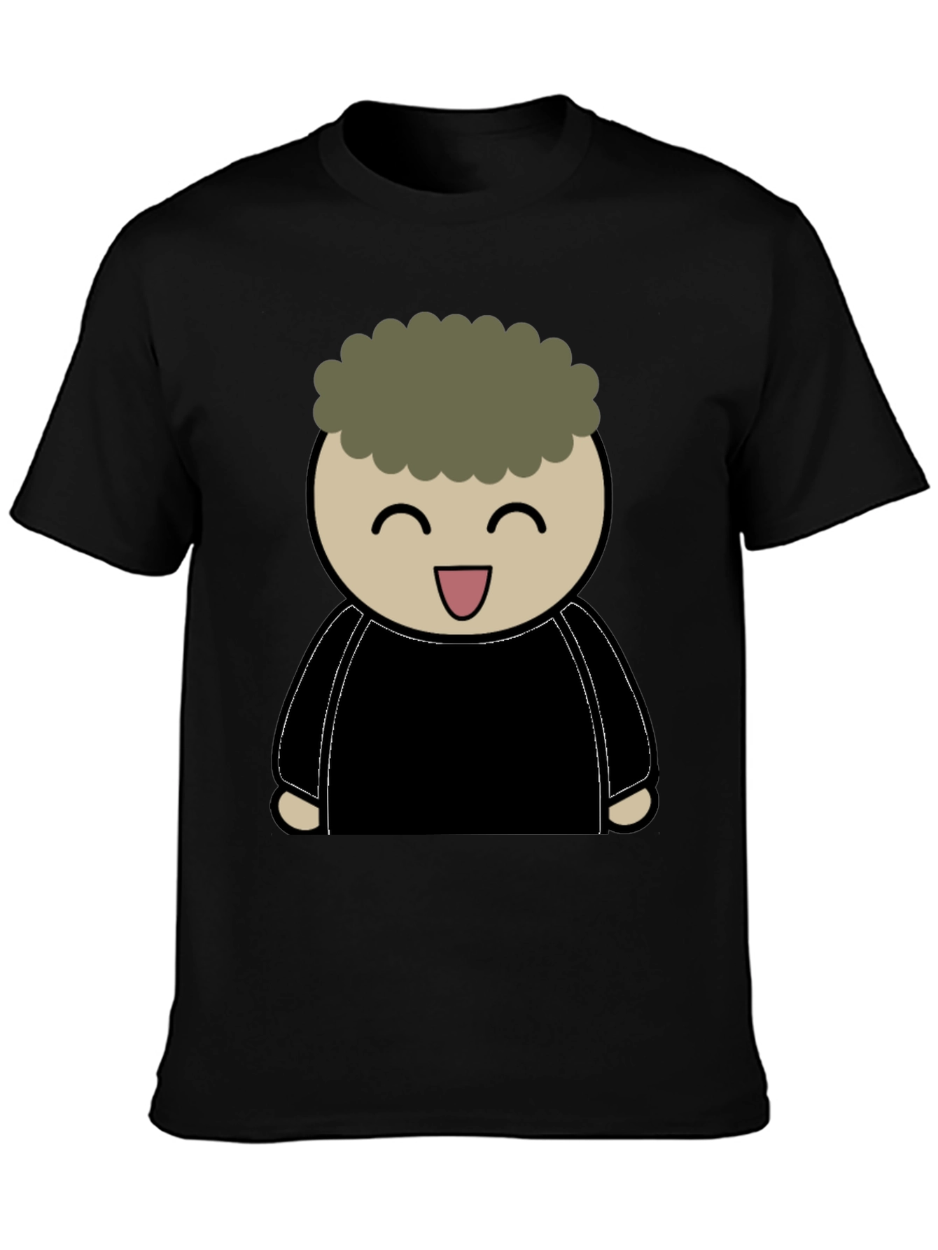 Cartoon Character Graphic Print Black T-Shirt