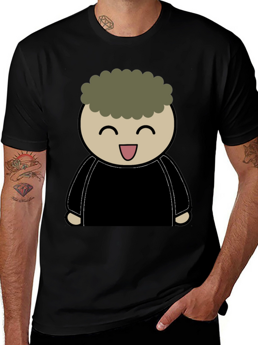 Cartoon Character Graphic Print Black T-Shirt