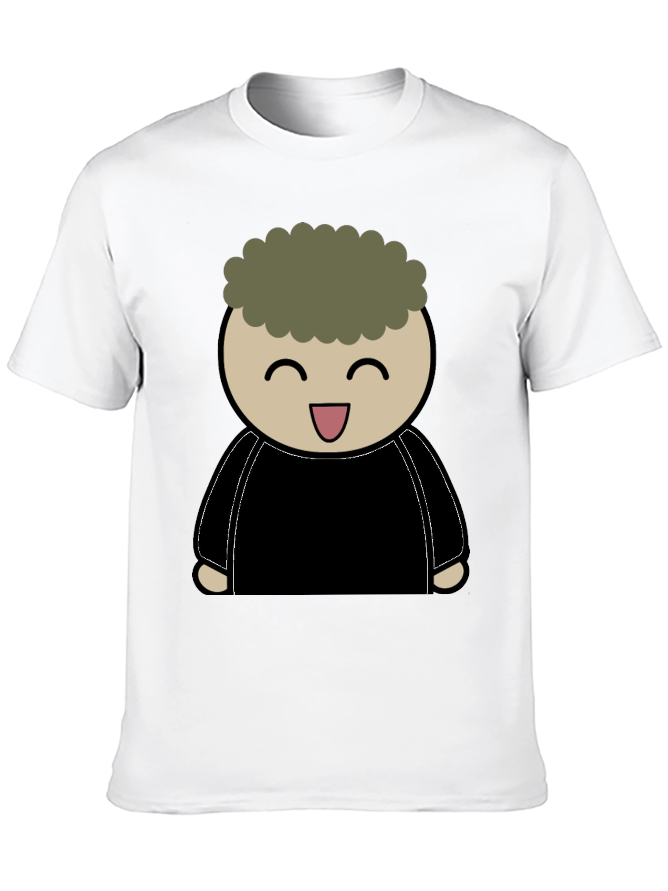 Cartoon Character Graphic Print Black T-Shirt