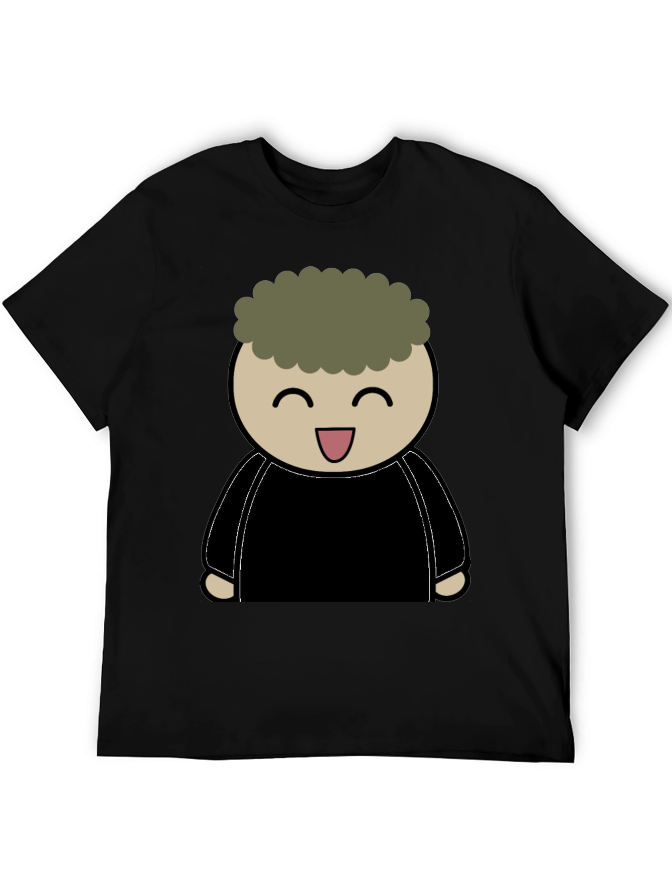 Cartoon Character Graphic Print Black T-Shirt