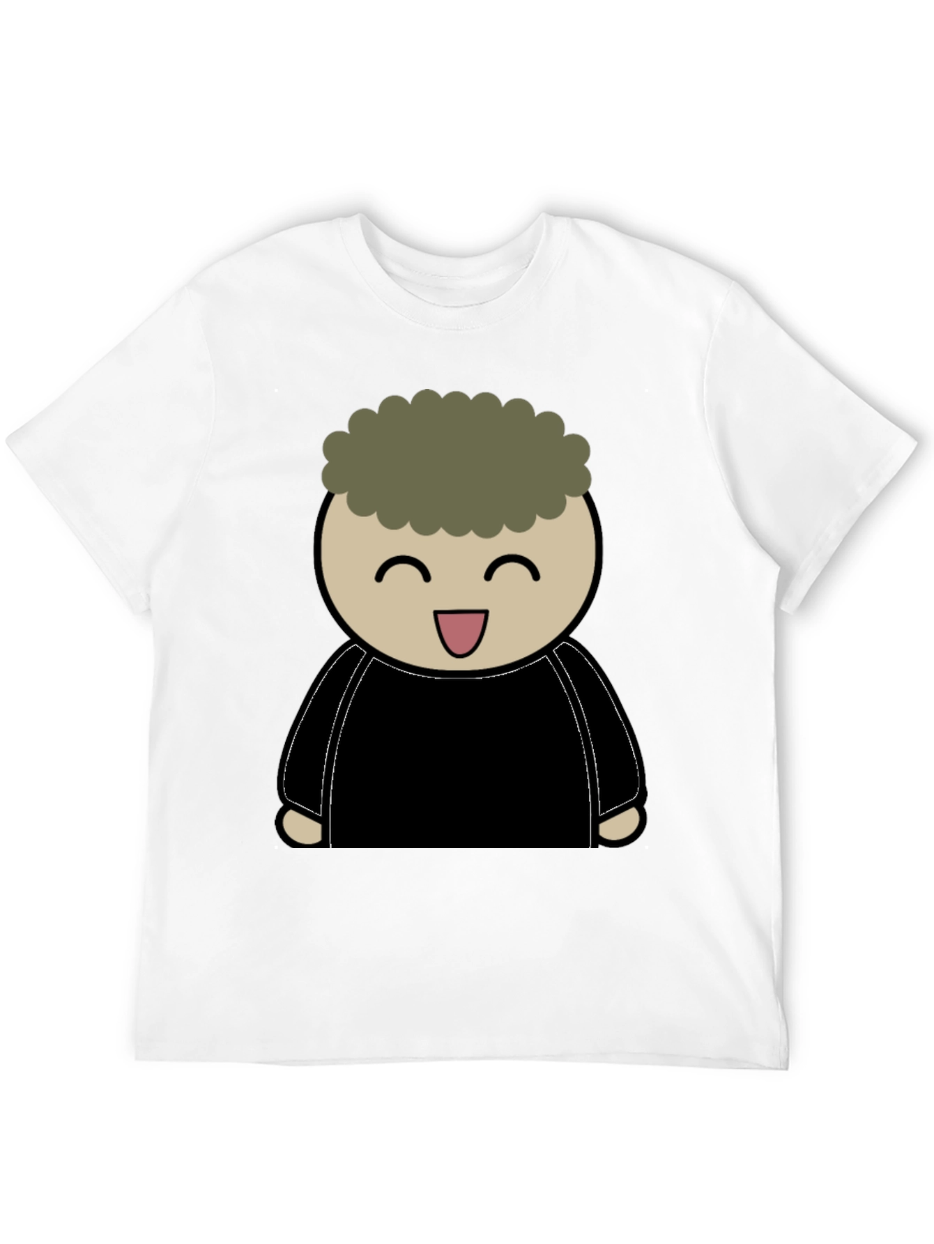 Cartoon Character Graphic Print Black T-Shirt