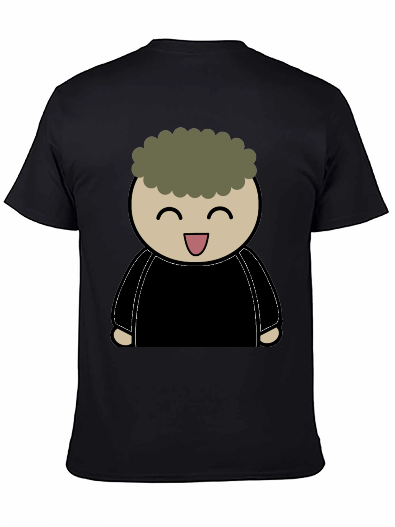 Cartoon Character Graphic Print Black T-Shirt
