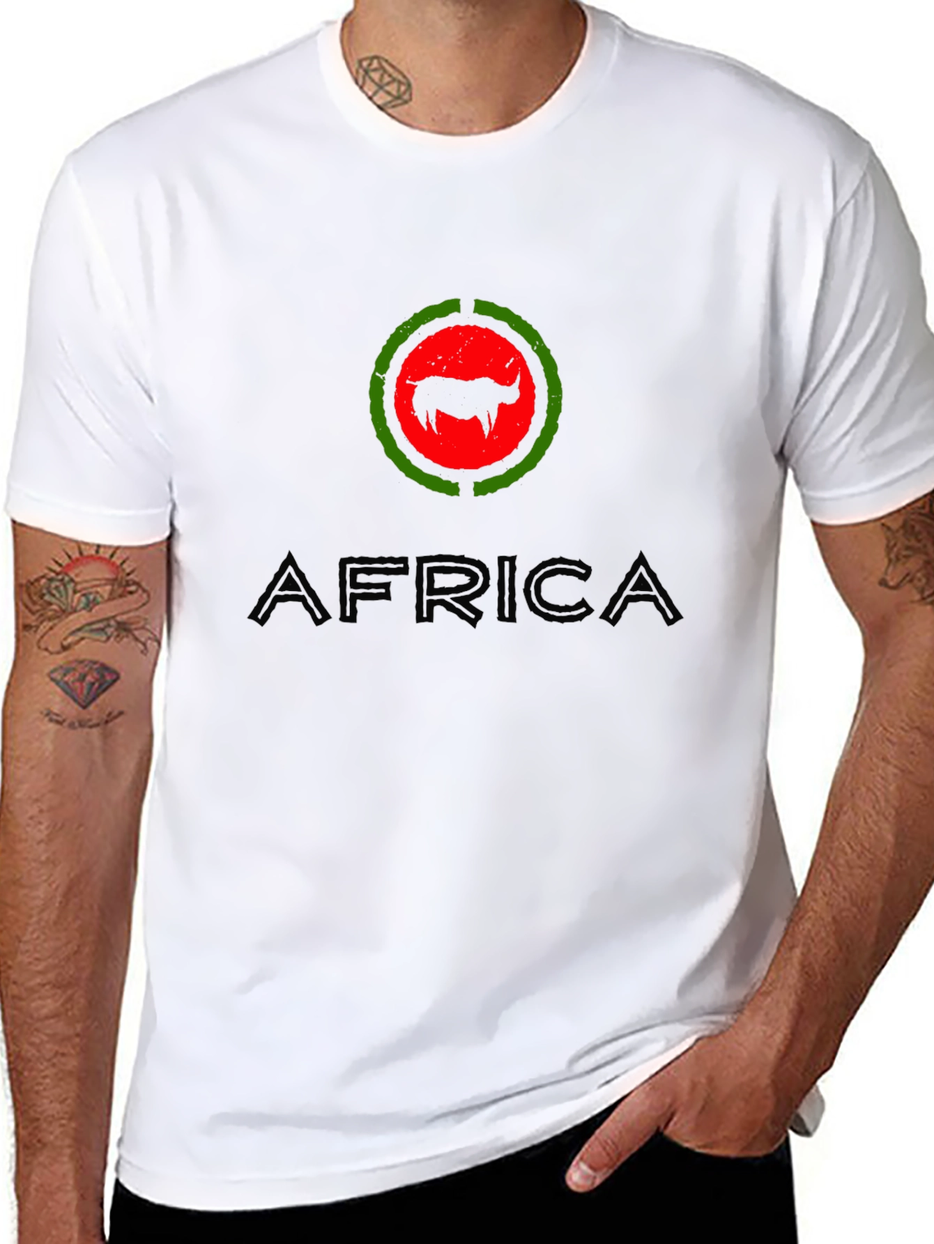 Africa Buffalo Graphic T-Shirt - Black