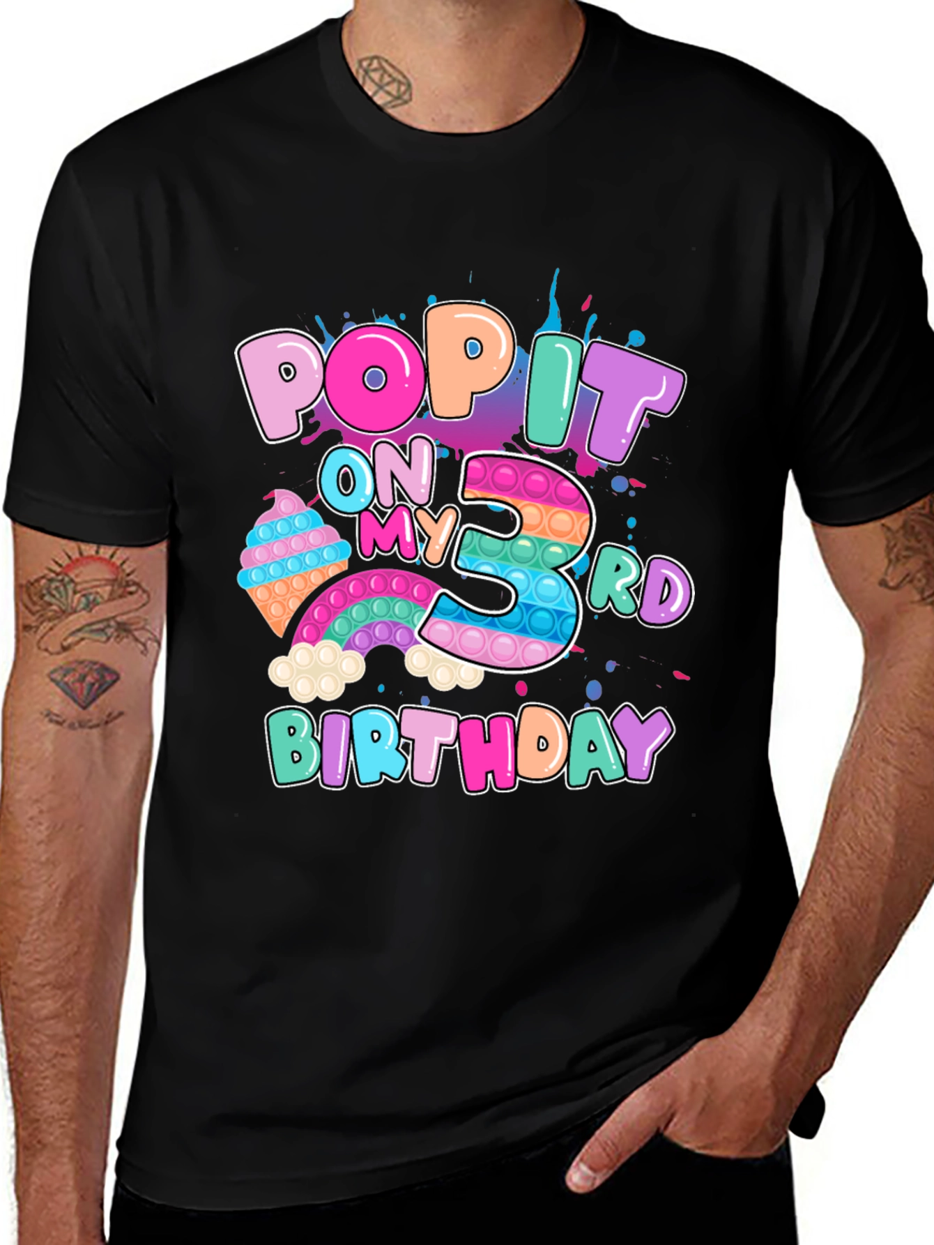 Pop It 3rd Birthday T-Shirt
