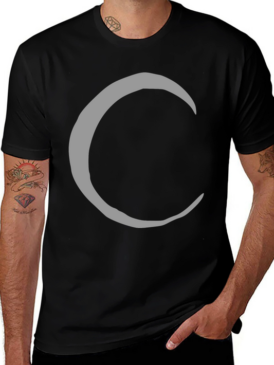 Crescent Moon Graphic Tee - Stylish Black T-Shirt