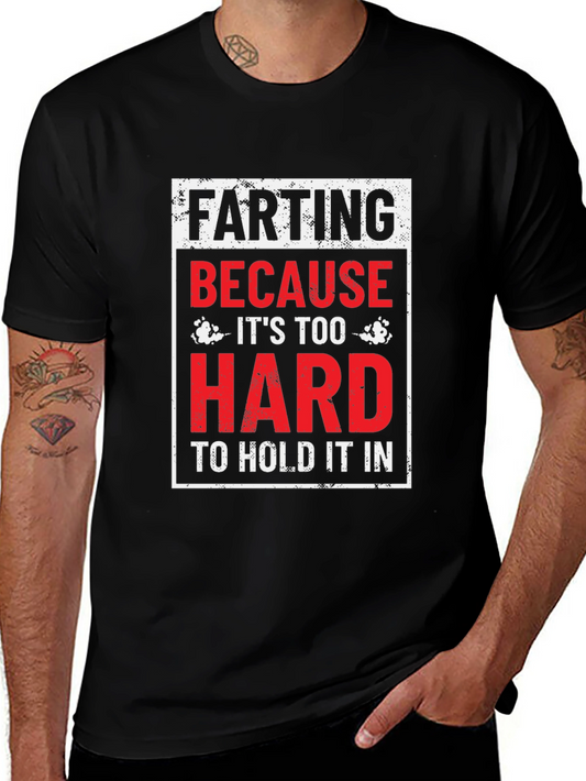 Farting Too Hard Mens Graphic T-Shirt - Funny Humor Tee