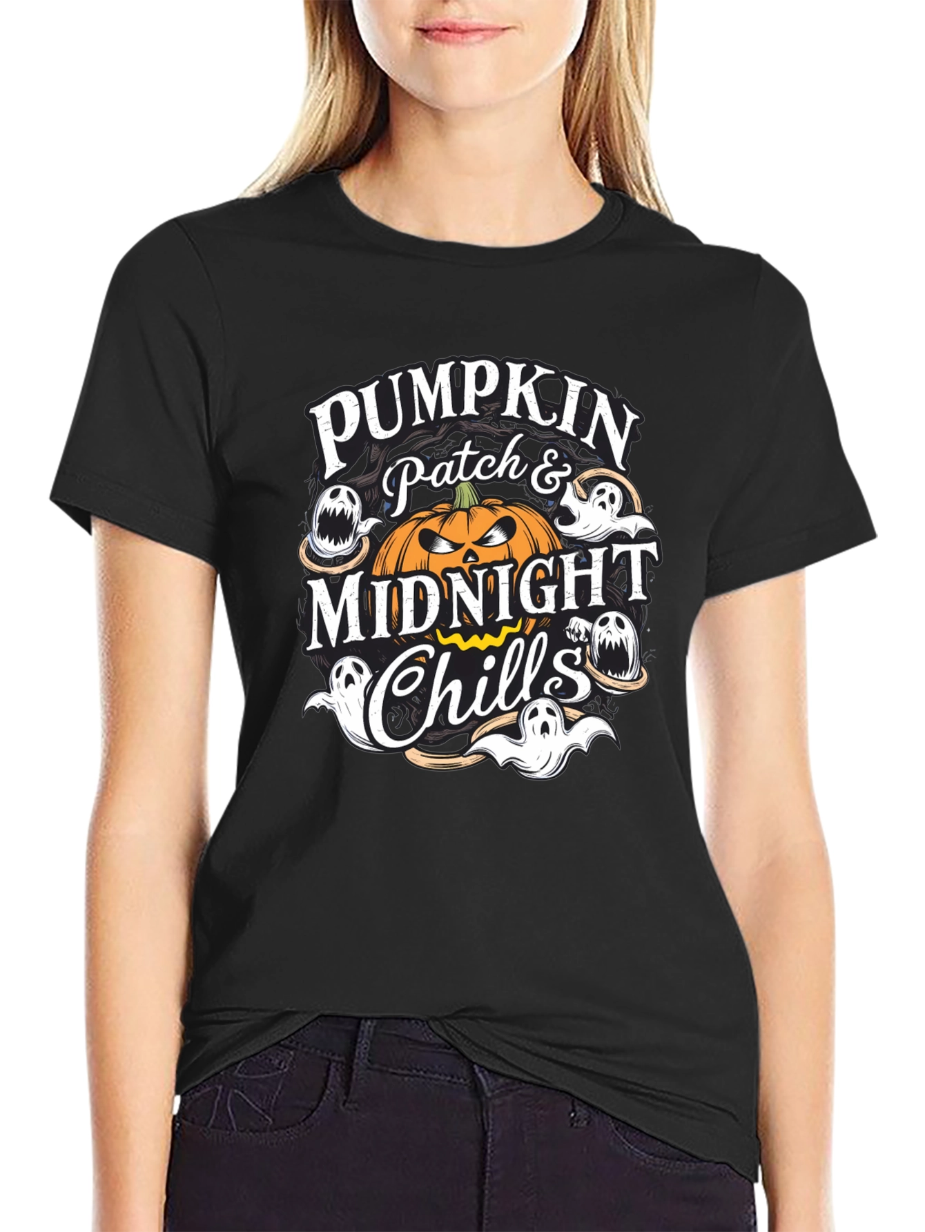 Halloween Pumpkin Patch Midnight Chills T-Shirt