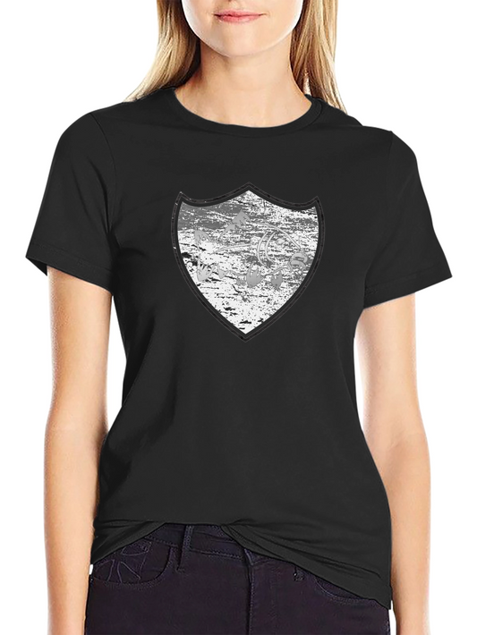 Distressed Shield Graphic Black T-Shirt