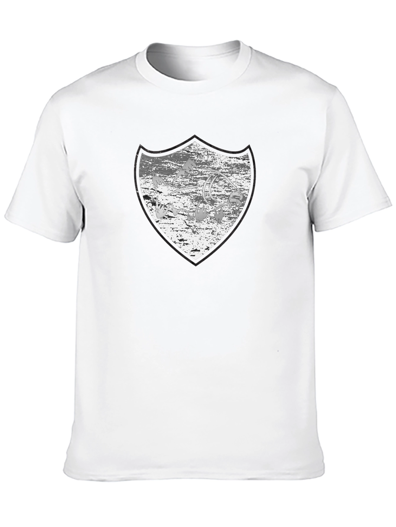 Distressed Shield Graphic Black T-Shirt