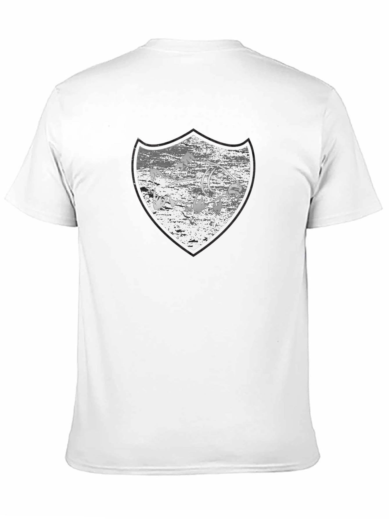 Distressed Shield Graphic Black T-Shirt