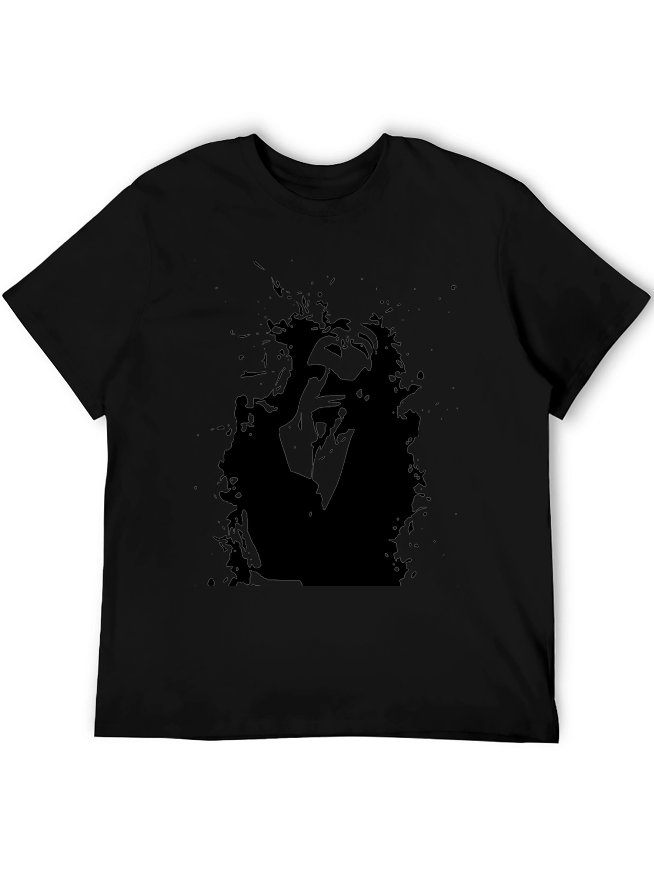 Abstract Portrait Black Graphic Tee