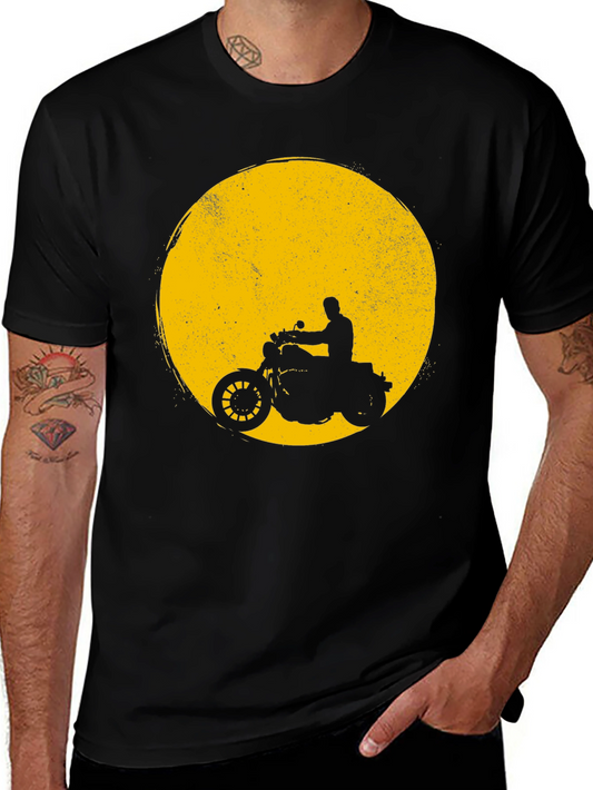 Motorcycle Silhouette Graphic T-Shirt