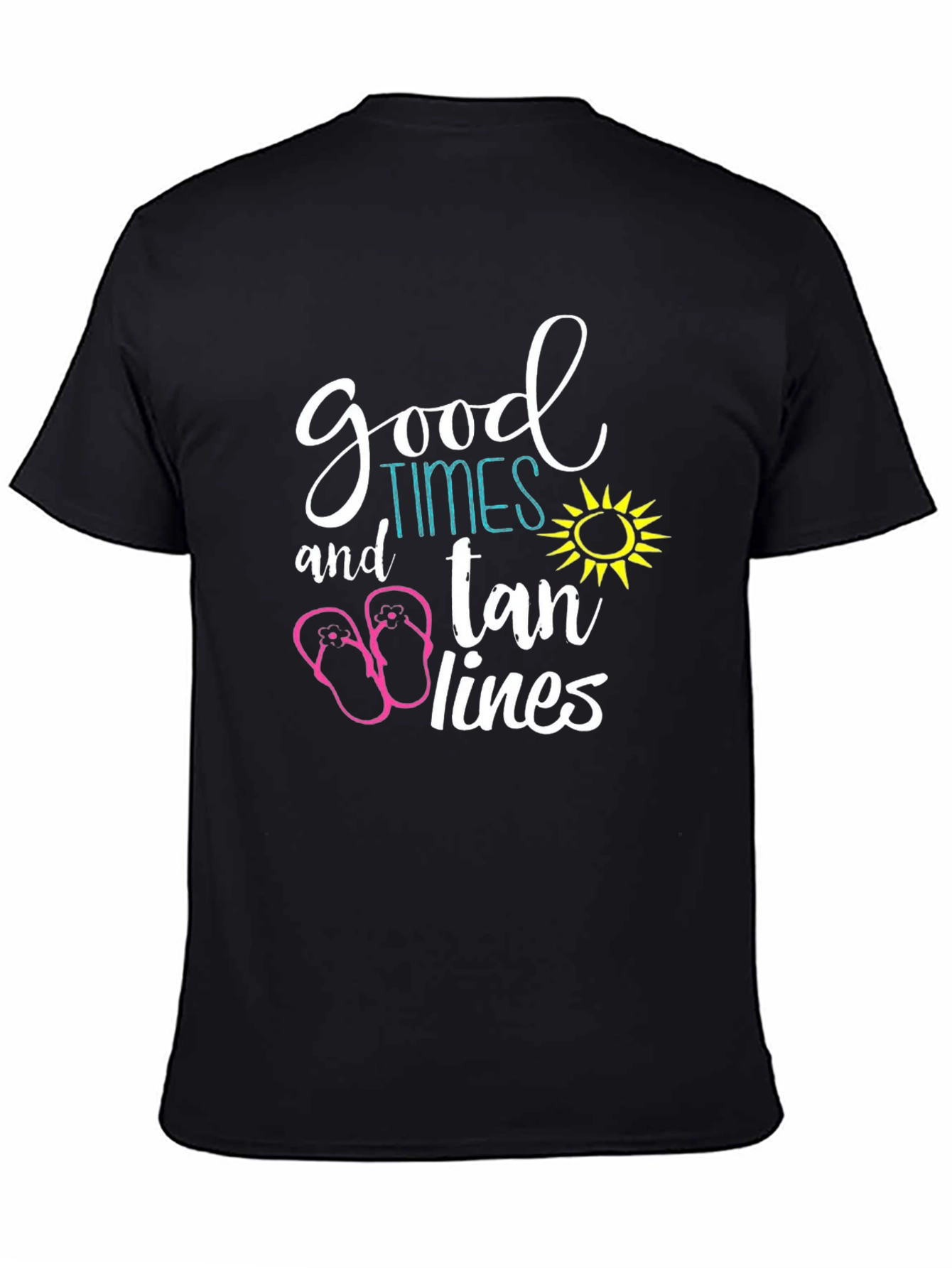 Good Times & Tan Lines Black Graphic Tee
